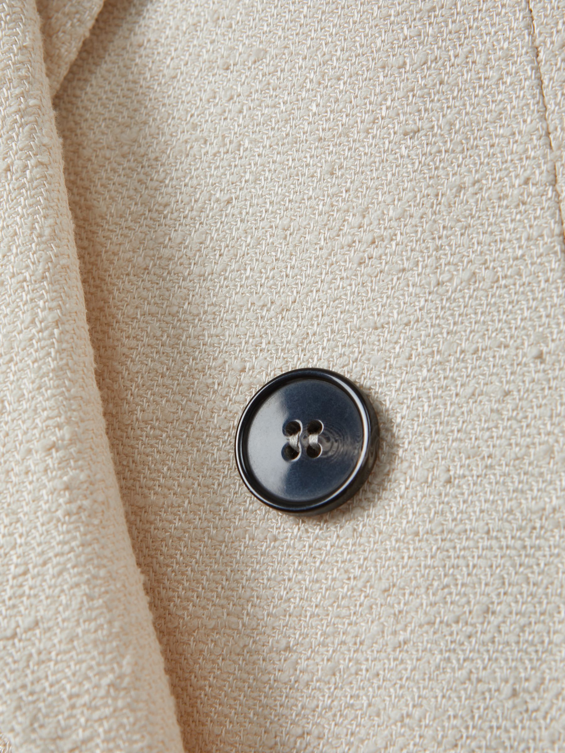 Textured Double Breasted Blazer in White - Image 6 of 6