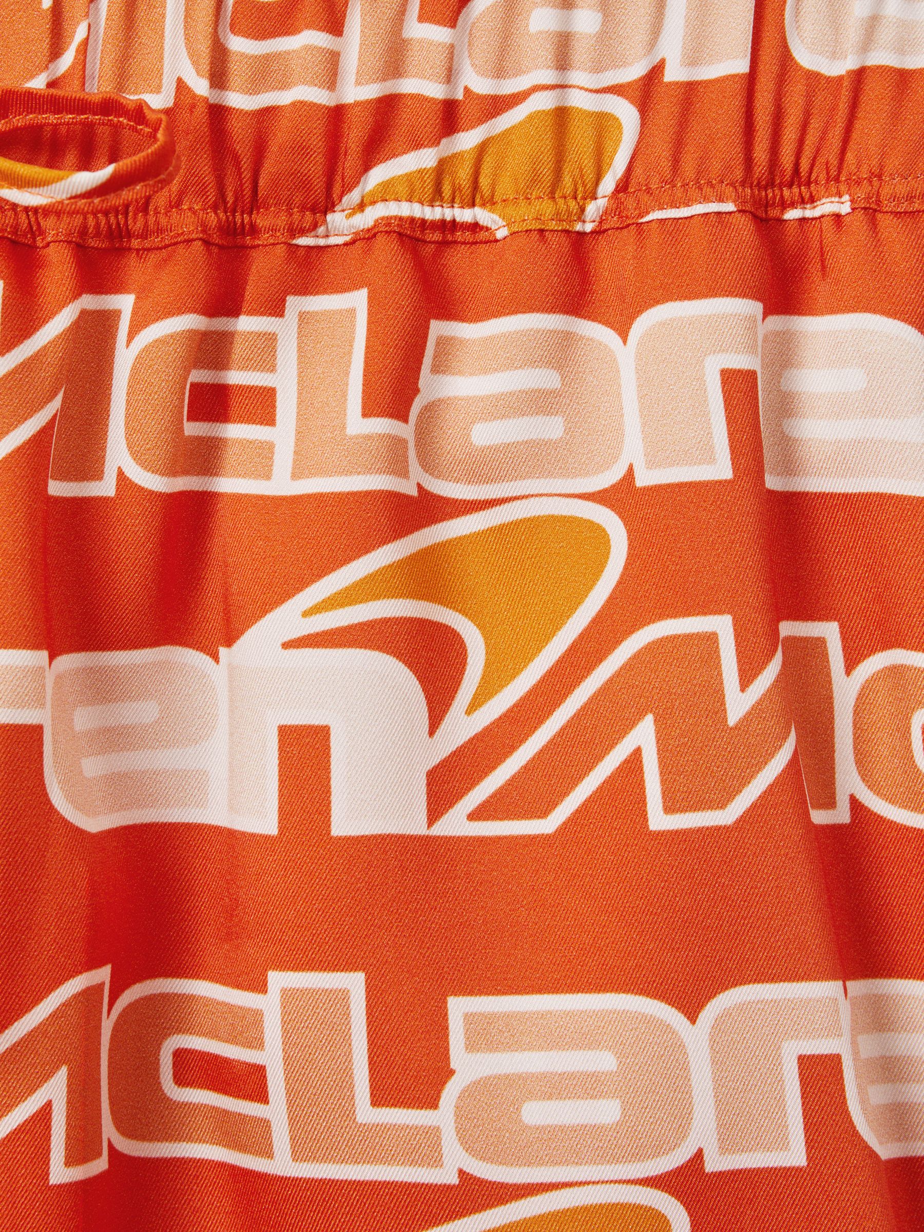 McLaren F1 Printed Drawstring Shorts in Papaya Multi - Image 5 of 5