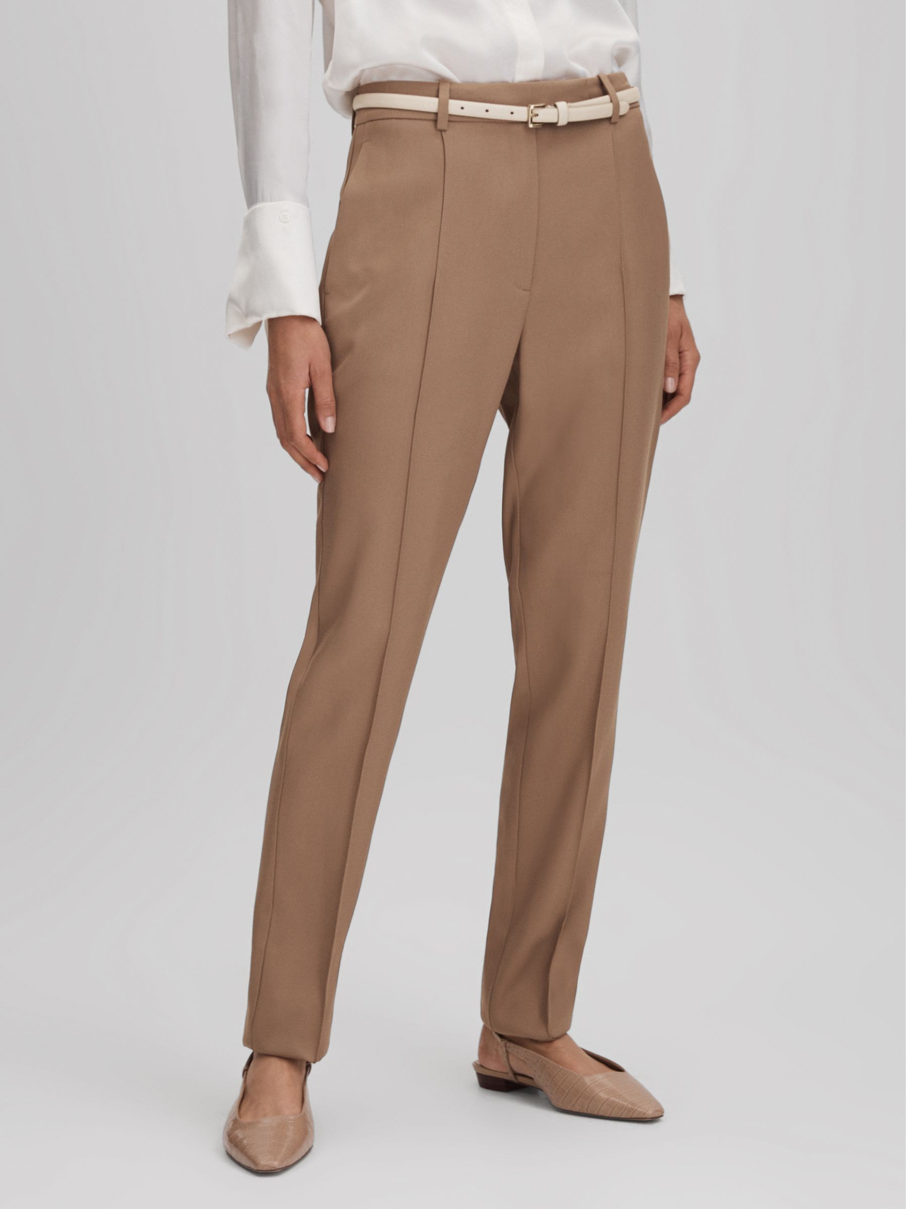 Petite Slim Fit Suit Trousers in Mink Neutral - Image 1 of 7