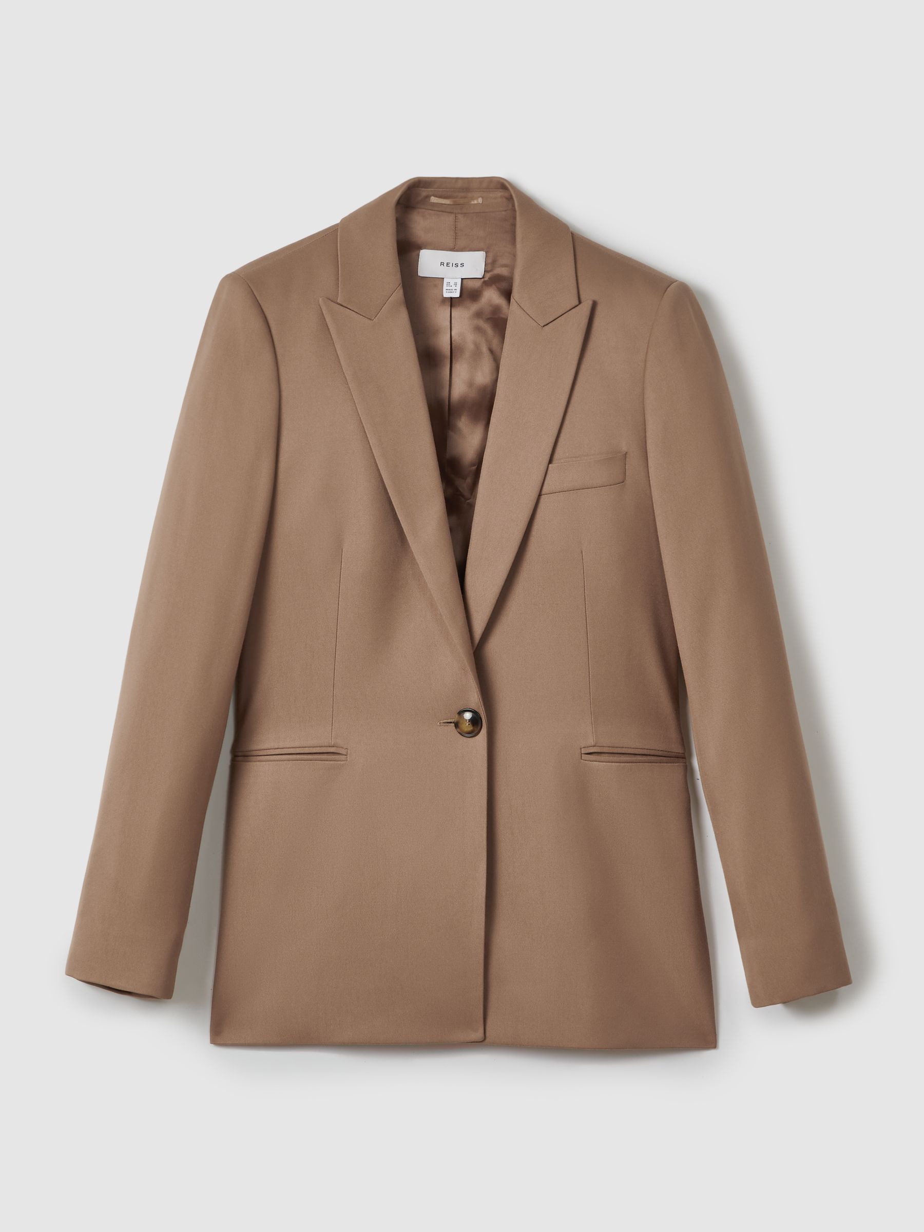 Single Breasted Suit Blazer in Mink Neutral - Image 2 of 6