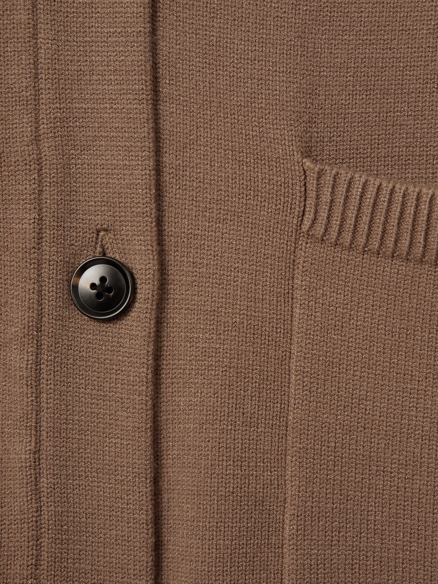 Chunky Knitted Cardigan in Mink - Image 4 of 4