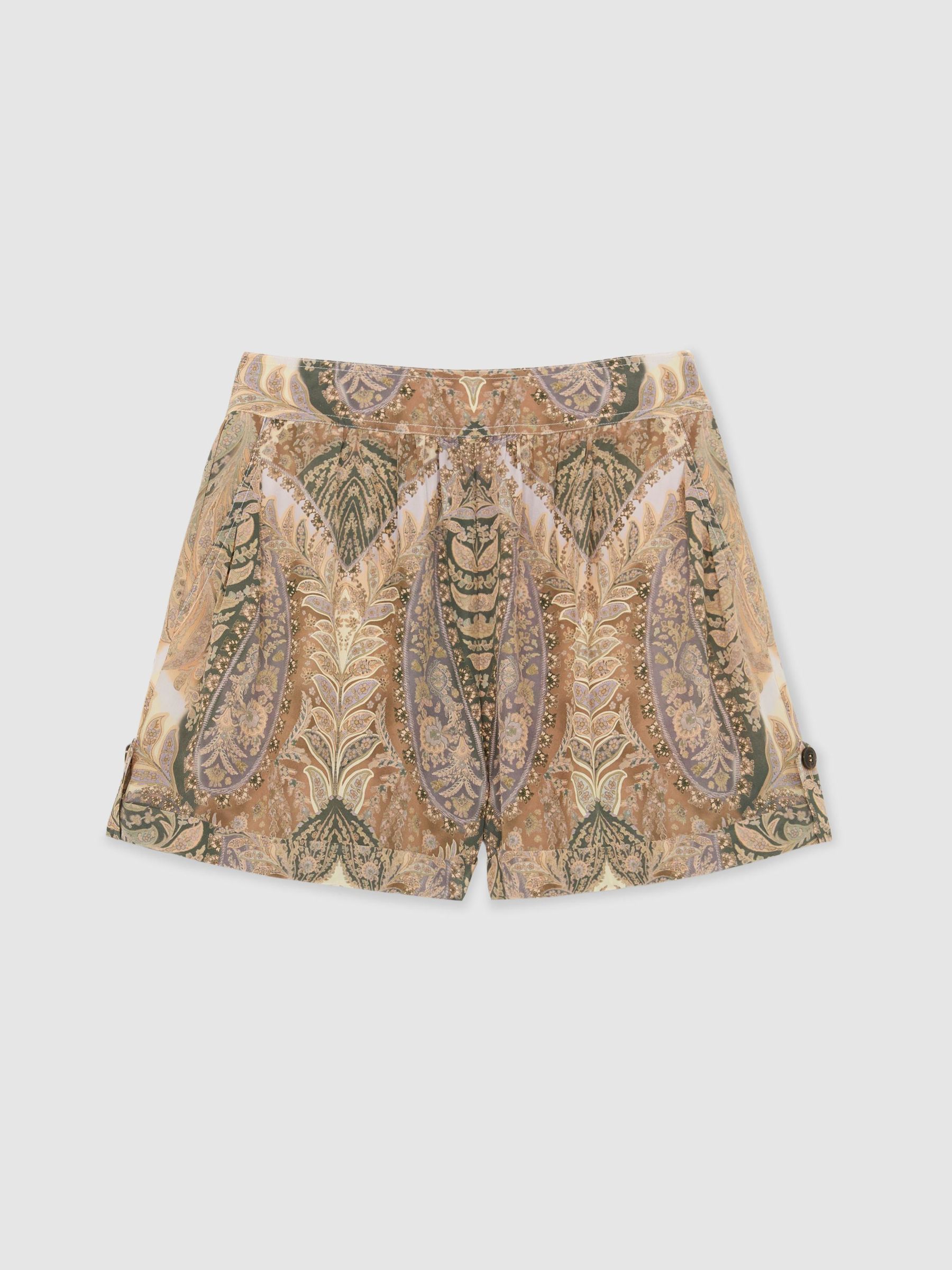 Paisley-Print Shorts in Neutral/Grey - Image 2 de 7
