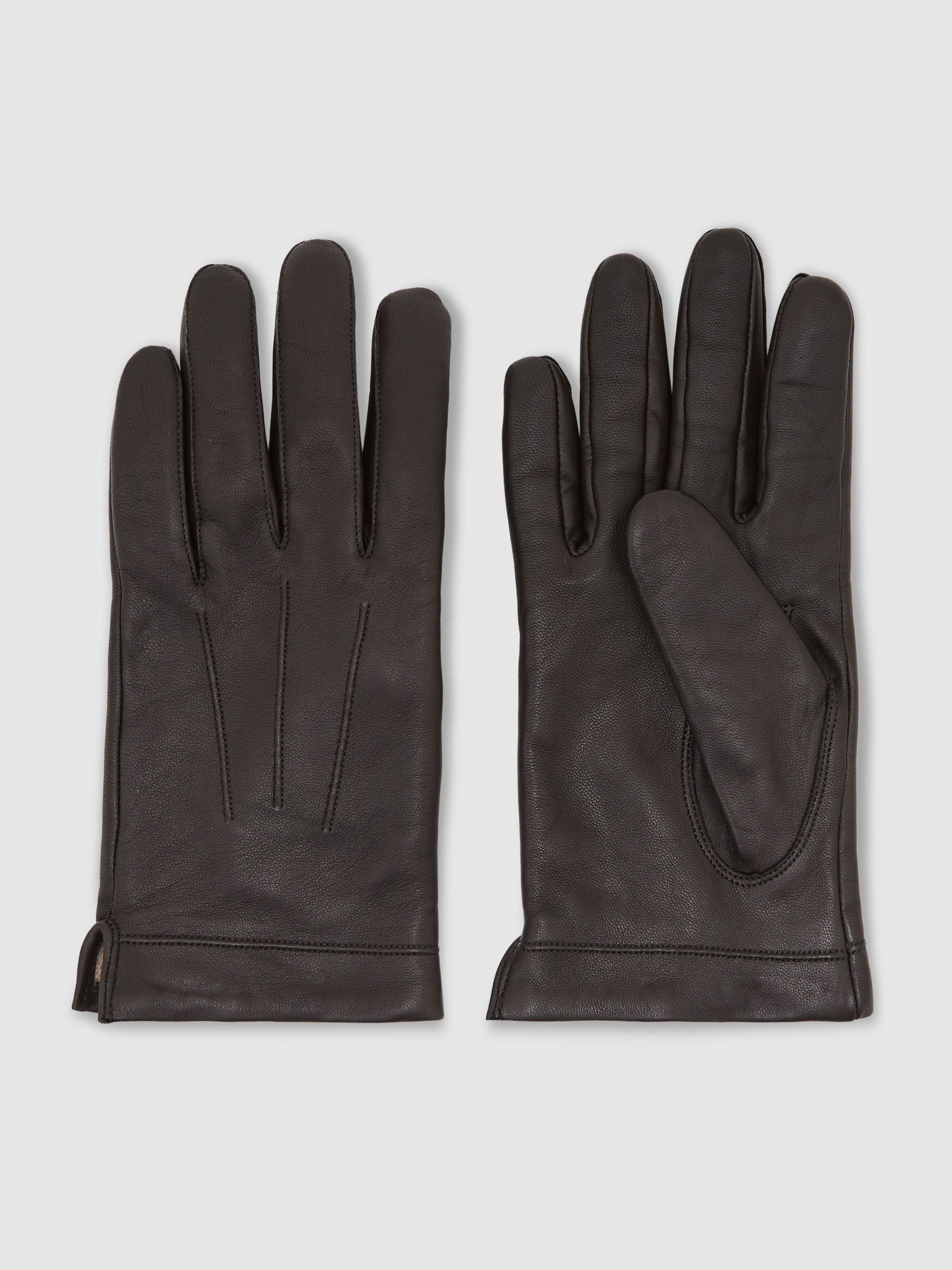 Nappa Leather Gloves in Brown - Bild 2 av 4