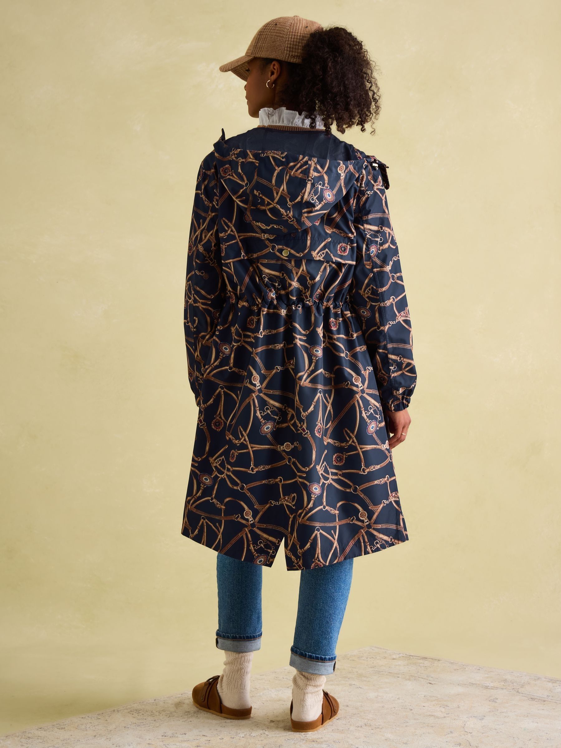 Holkham Navy Blue Bridle Waterproof Packable Raincoat With Hood - Image 2 of 8