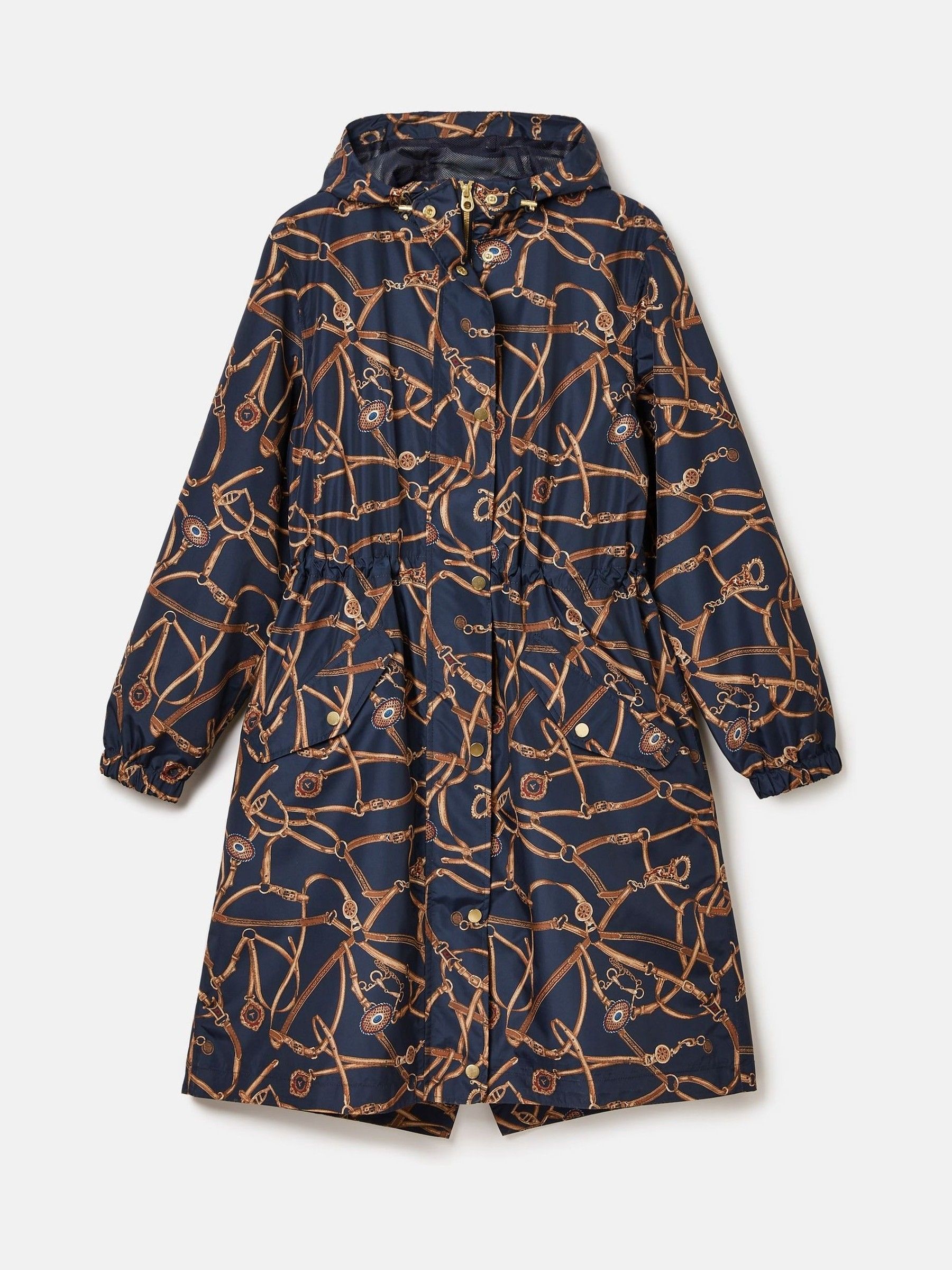 Holkham Navy Blue Bridle Waterproof Packable Raincoat With Hood - Image 7 of 8