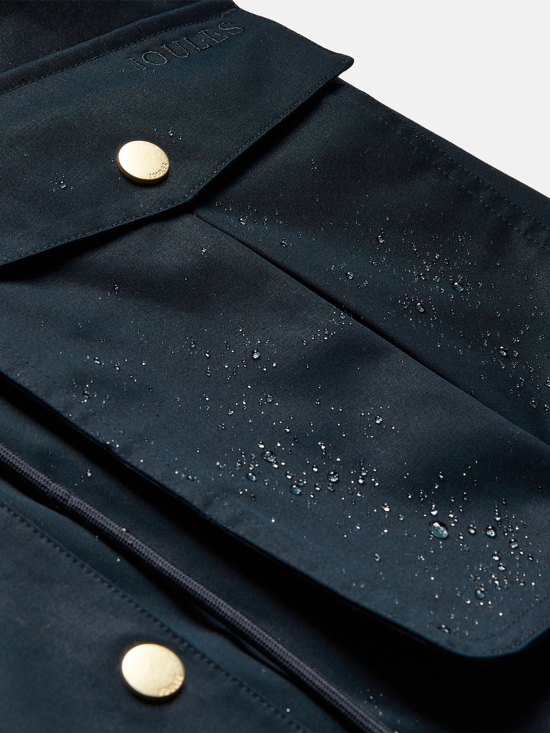 Harpsden Navy Blue Waterproof Long Raincoat with Hood - Image 10 of 10