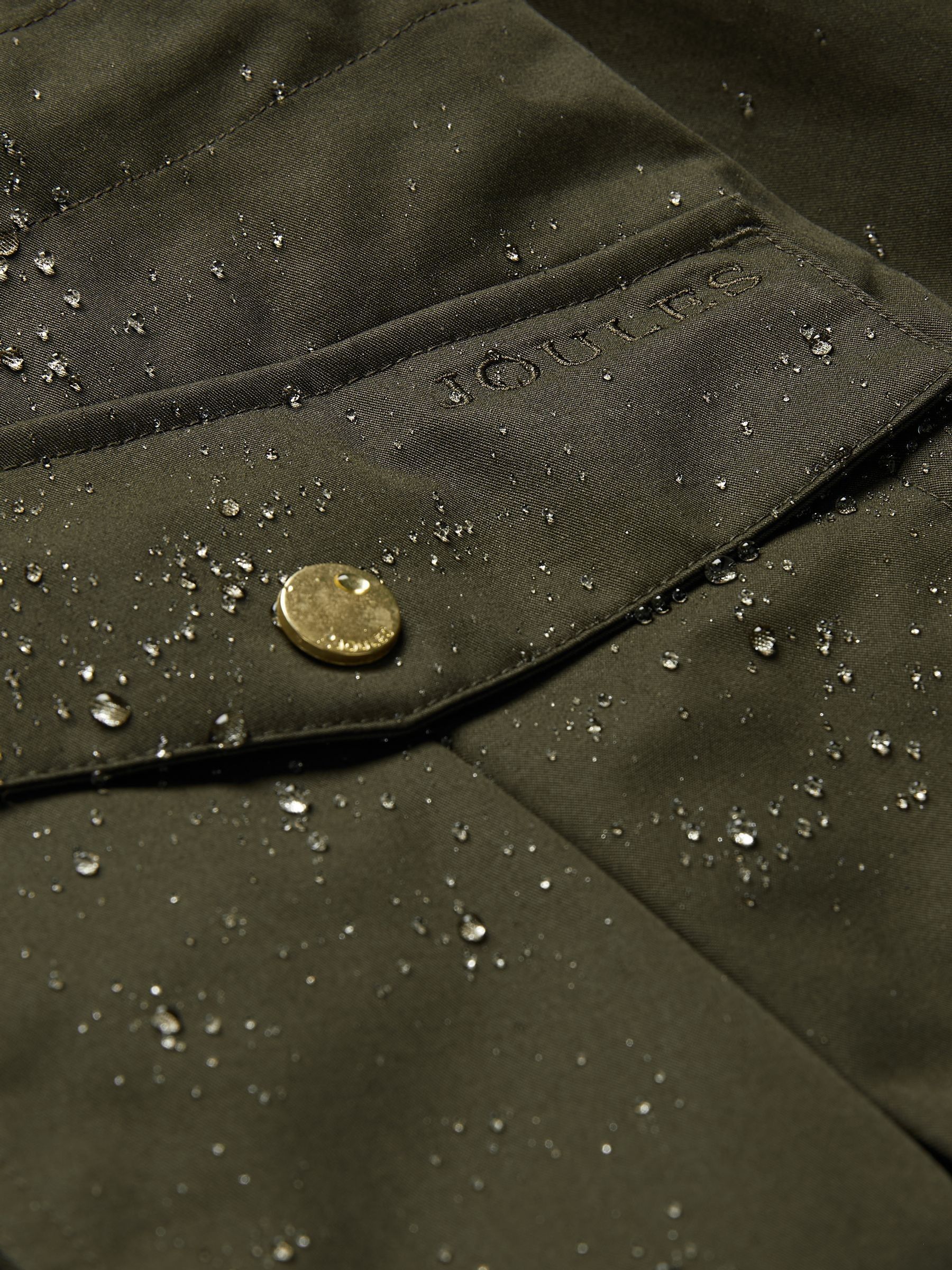 Fairford Khaki Green Waterproof Raincoat with Hood - Image 7 of 8