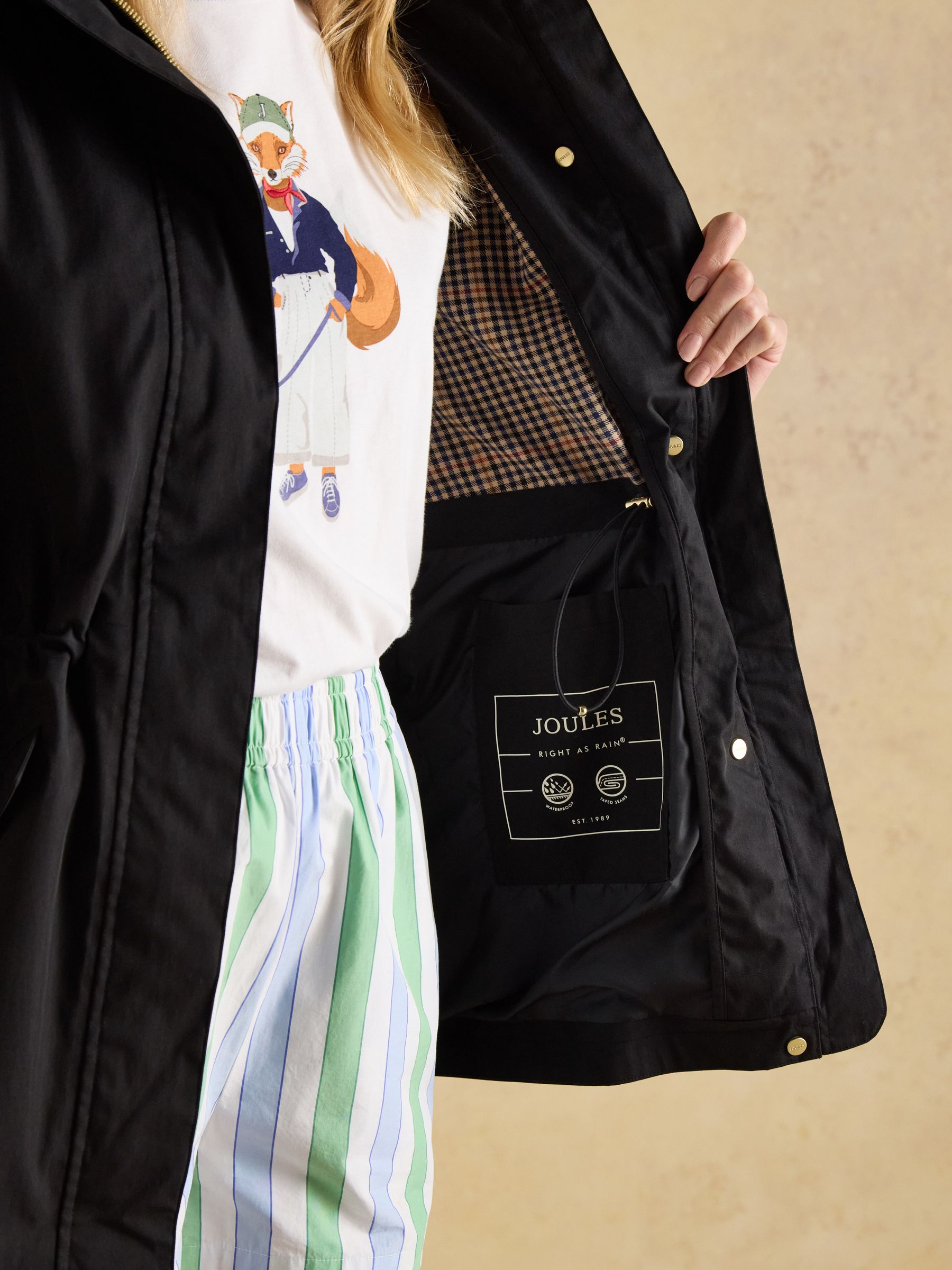 Portwell Black Waterproof Raincoat With Hood - Image 4 of 11