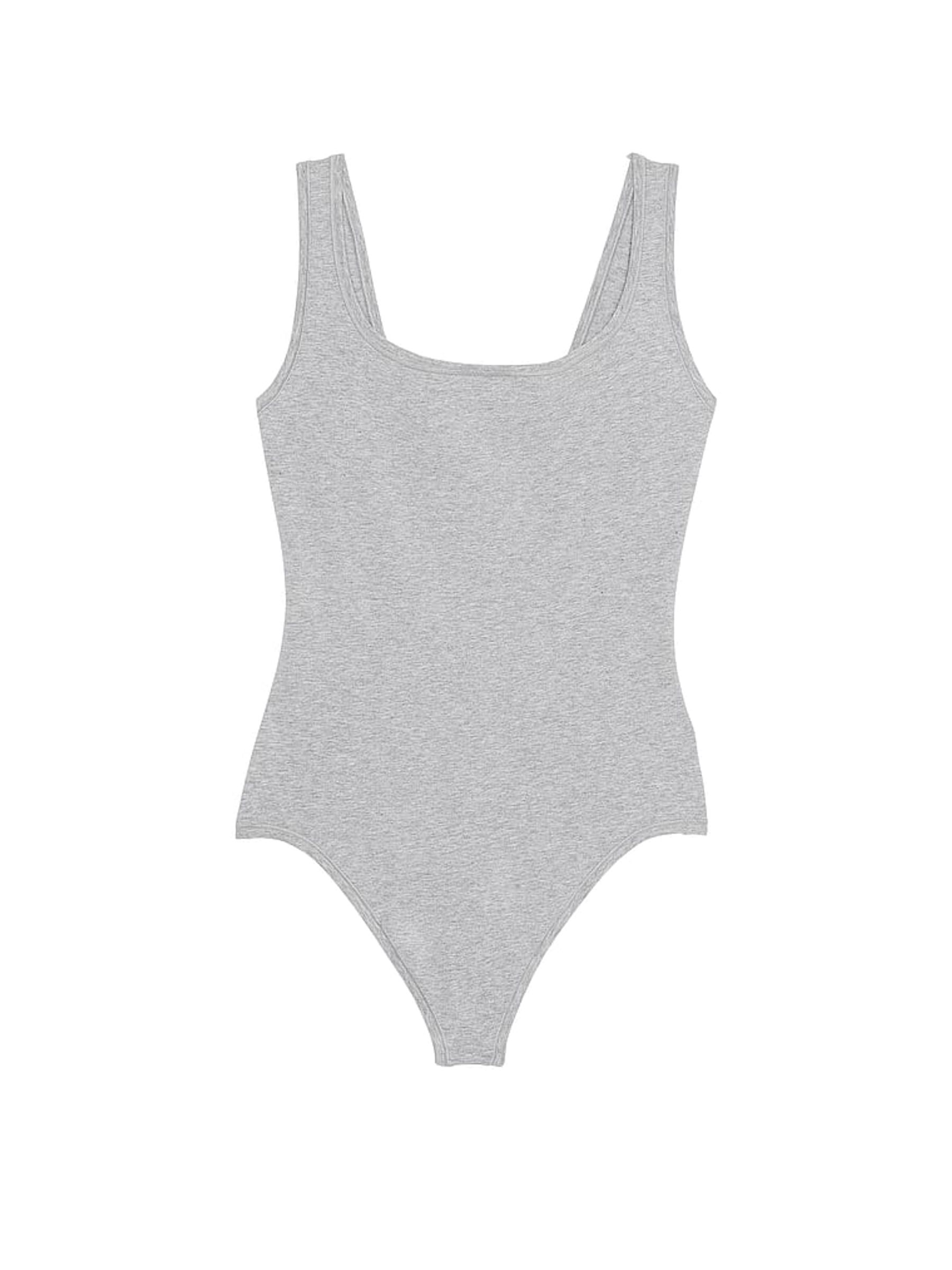 Medium Heather Grey Cotton Bodysuit - Image 3 of 3