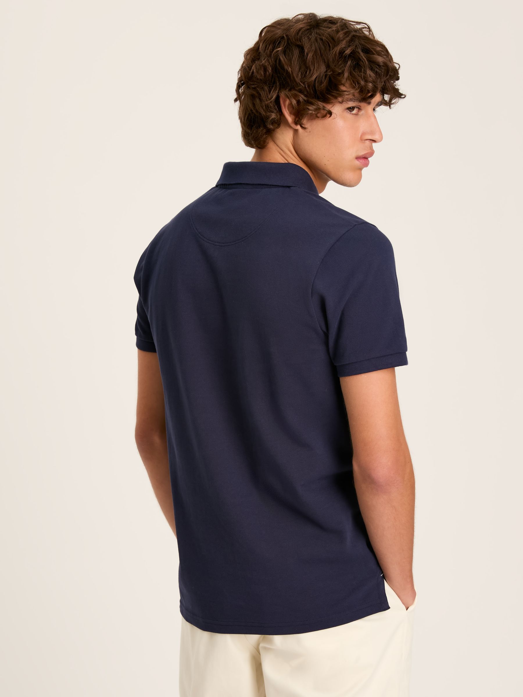 Woody Navy Slim Fit Cotton Pique Polo Shirt - Image 2 of 7