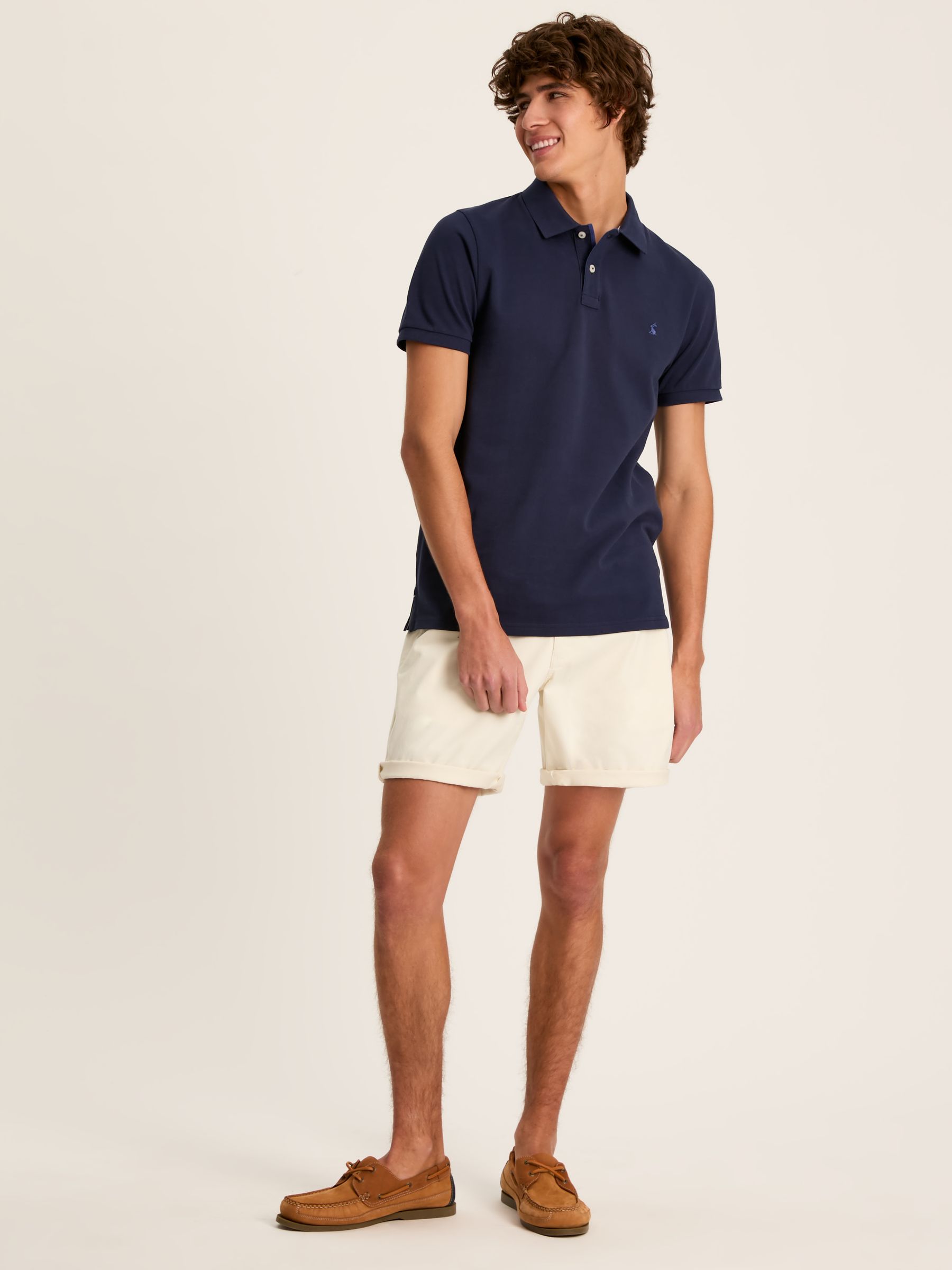 Woody Navy Slim Fit Cotton Pique Polo Shirt - Image 3 of 7