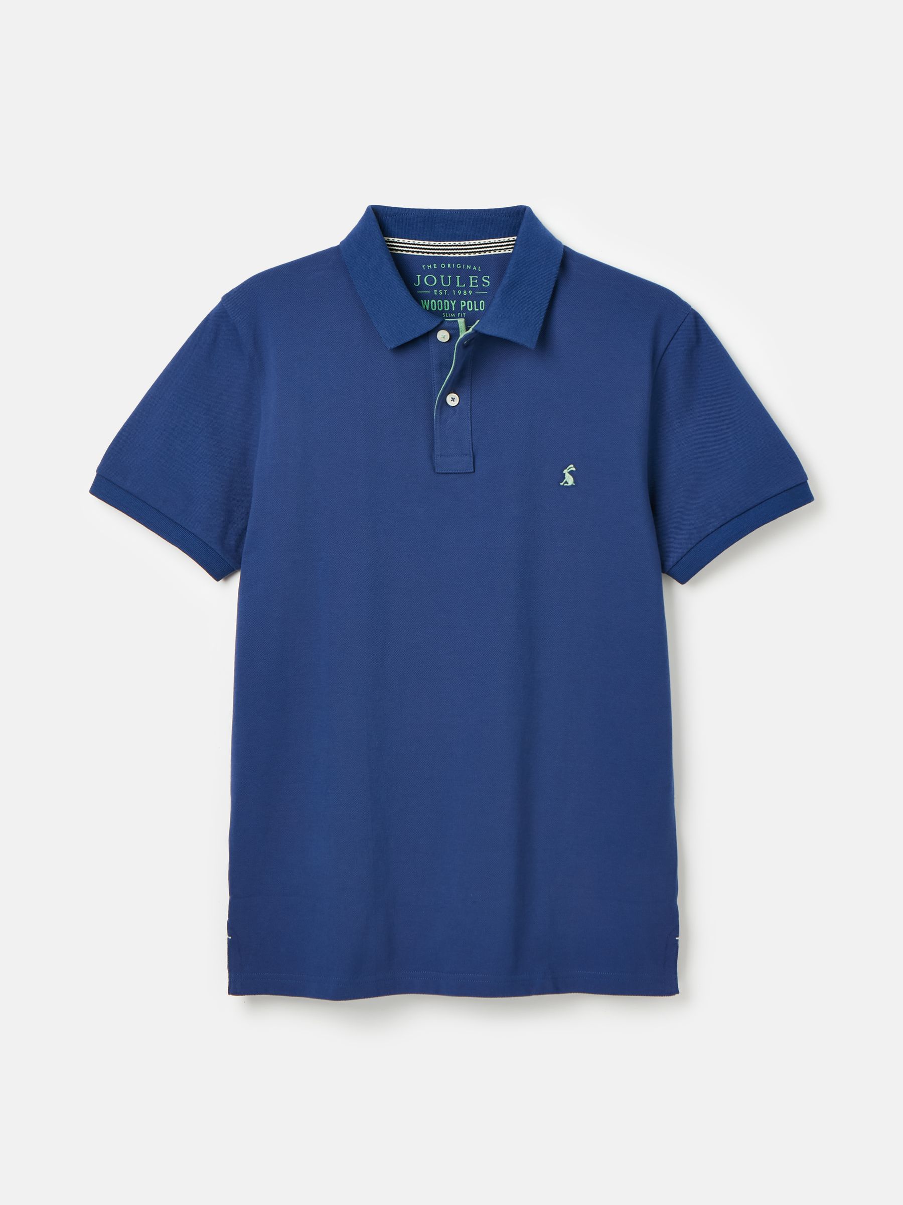 Woody Blue Slim Fit Cotton Pique Polo Shirt - Image 7 of 7