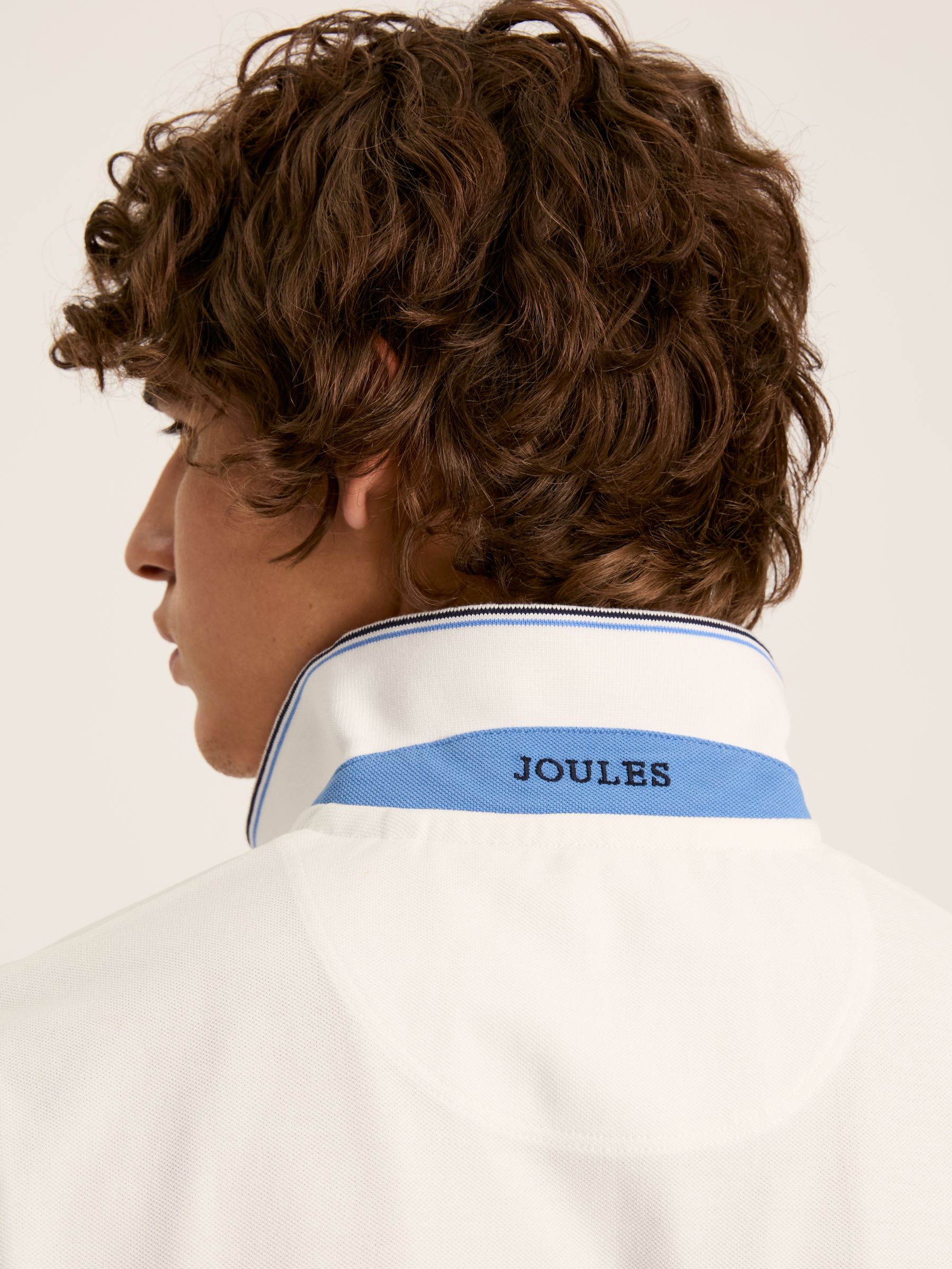 Woody White Slim Fit Cotton Pique Polo Shirt - Image 5 of 6