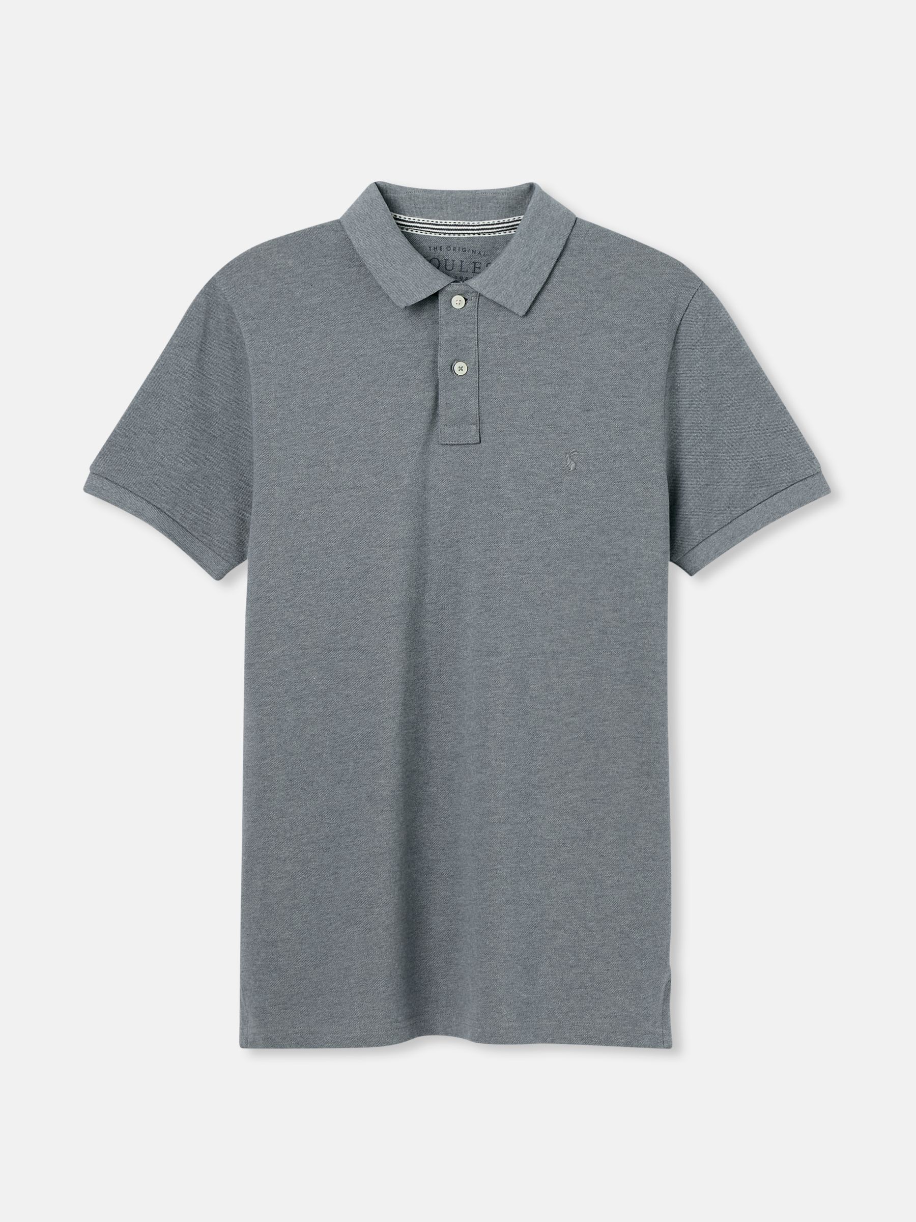 Woody Grey Slim Fit Cotton Pique Polo Shirt - Image 6 of 6