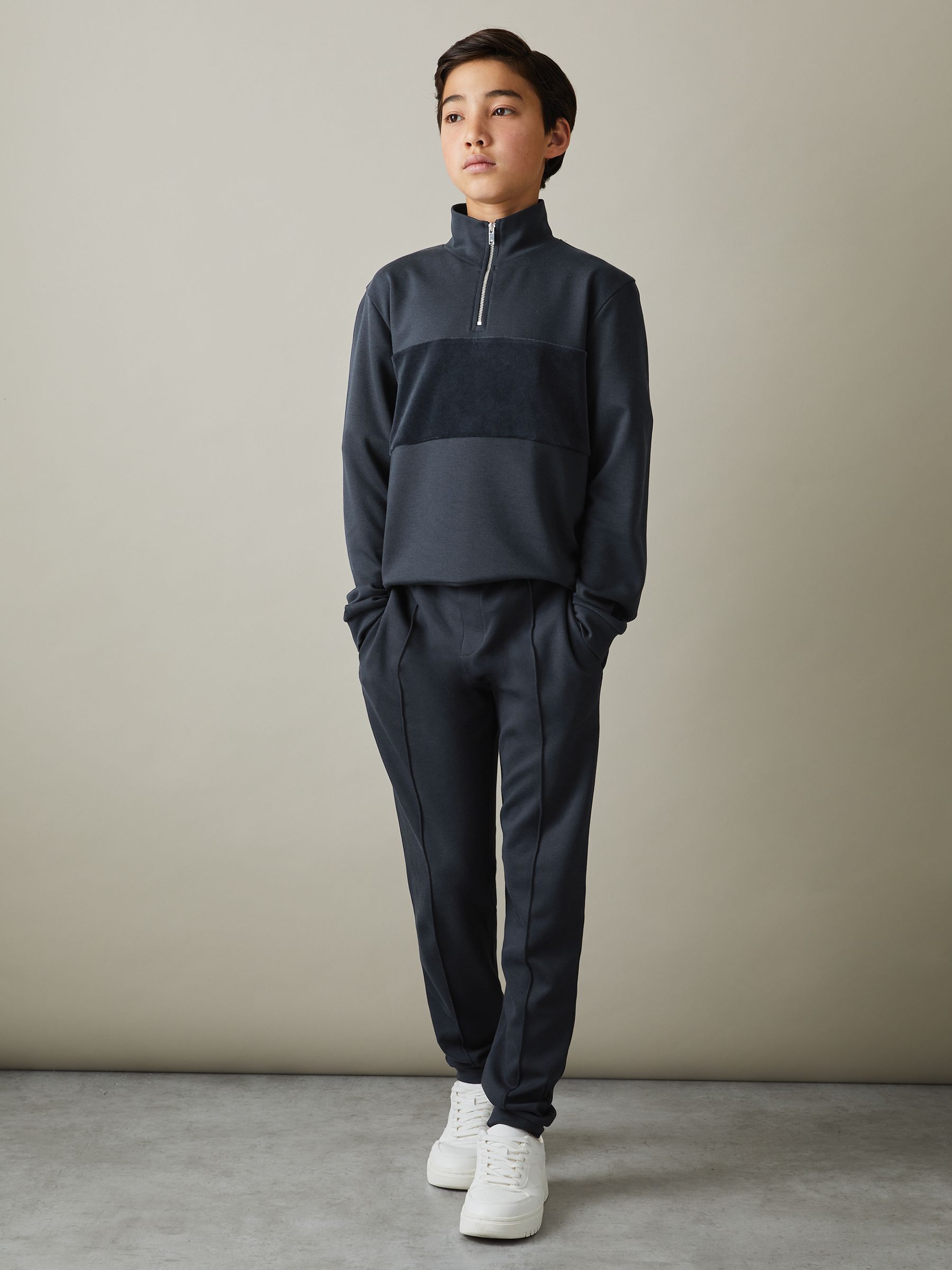 13-14 yrs Relaxed Drawstring Joggers in Navy - Image 3 of 6