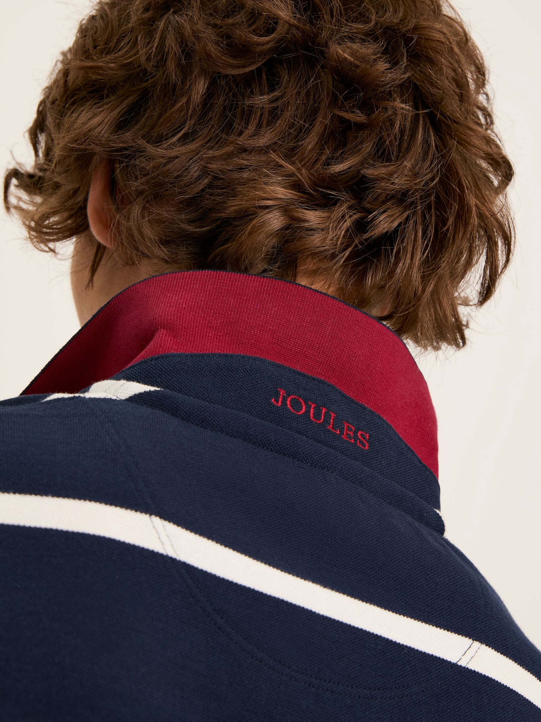 Filbert Navy/White Slim Fit Striped Polo Shirt - Image 7 of 8