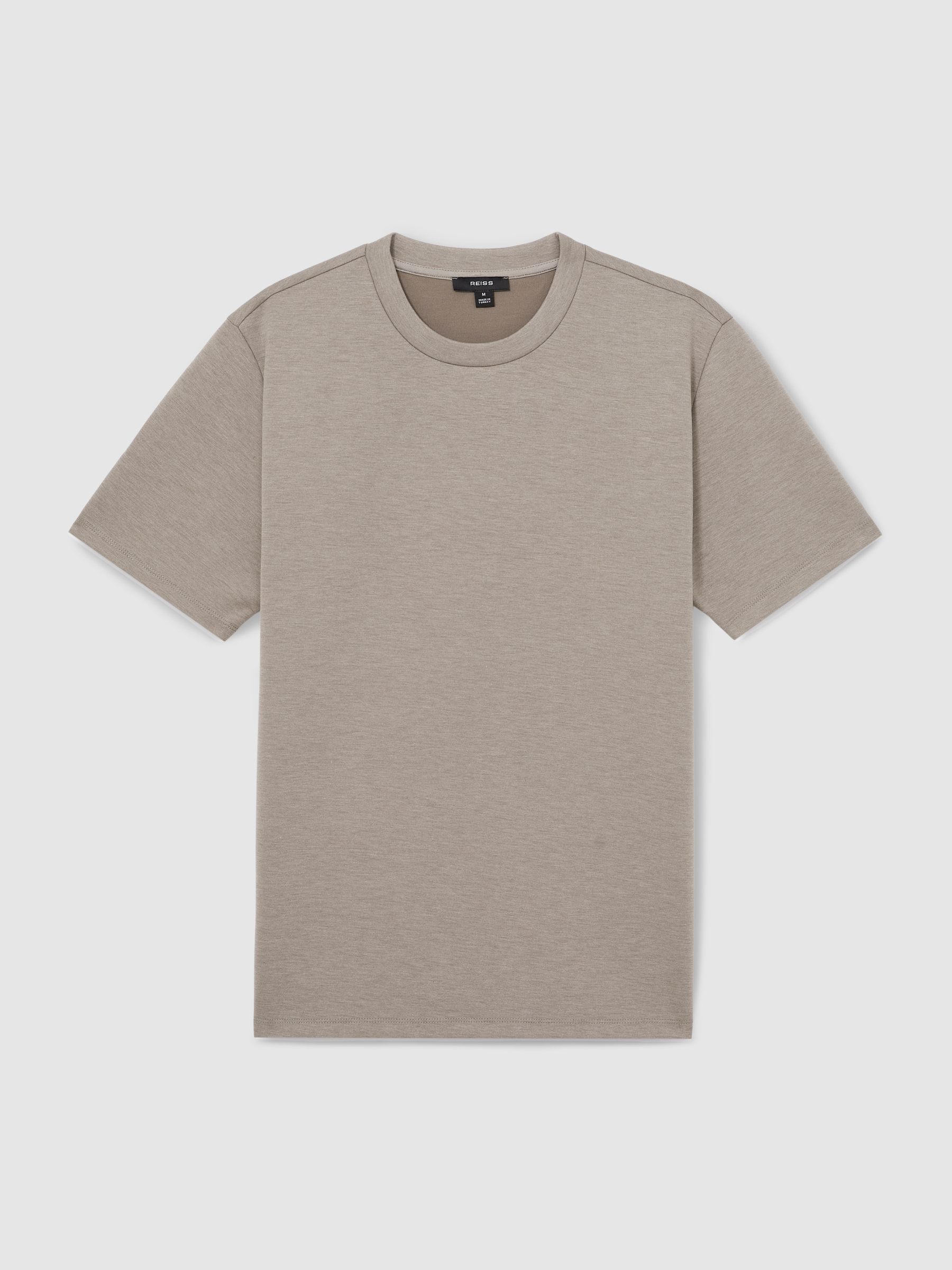 Interlock Jersey Crew Neck T-Shirt in Taupe - Image 2 of 6