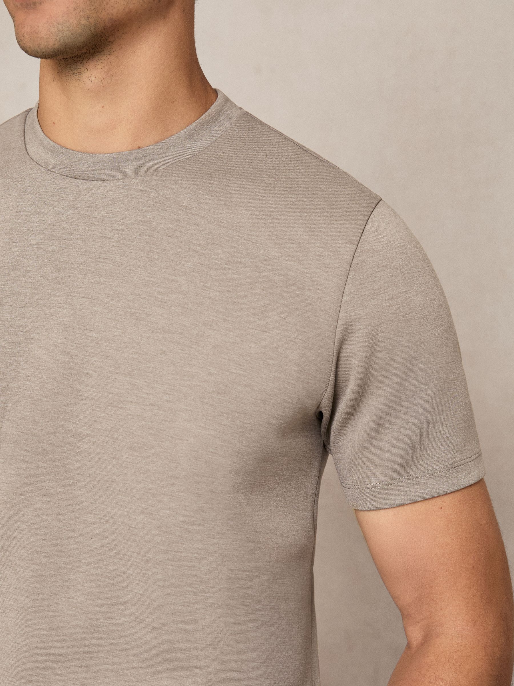Premium-Interlock Modern-Fit T-Shirt in Taupe - image 5