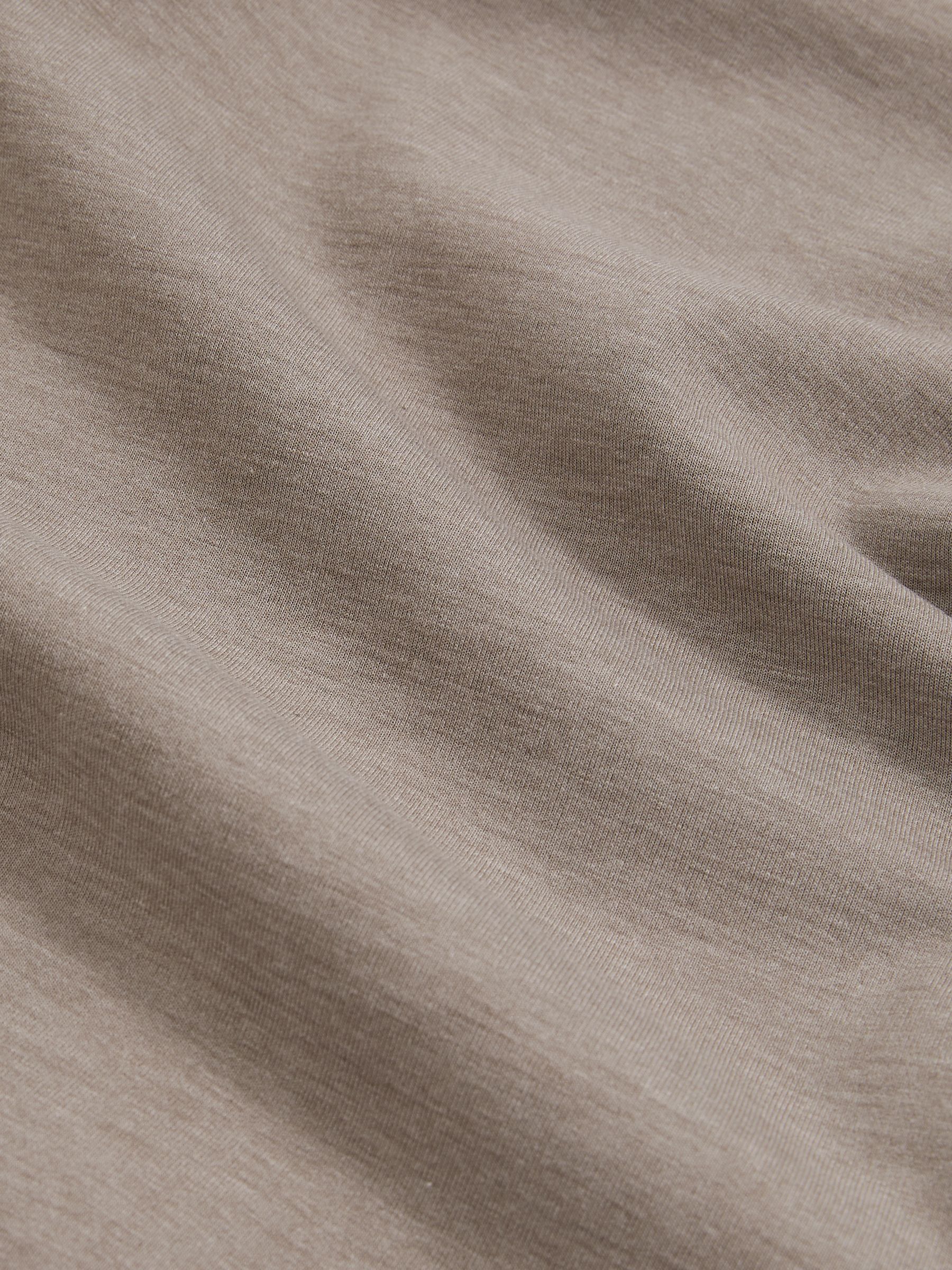 Interlock Jersey Crew Neck T-Shirt in Taupe - Image 6 of 6