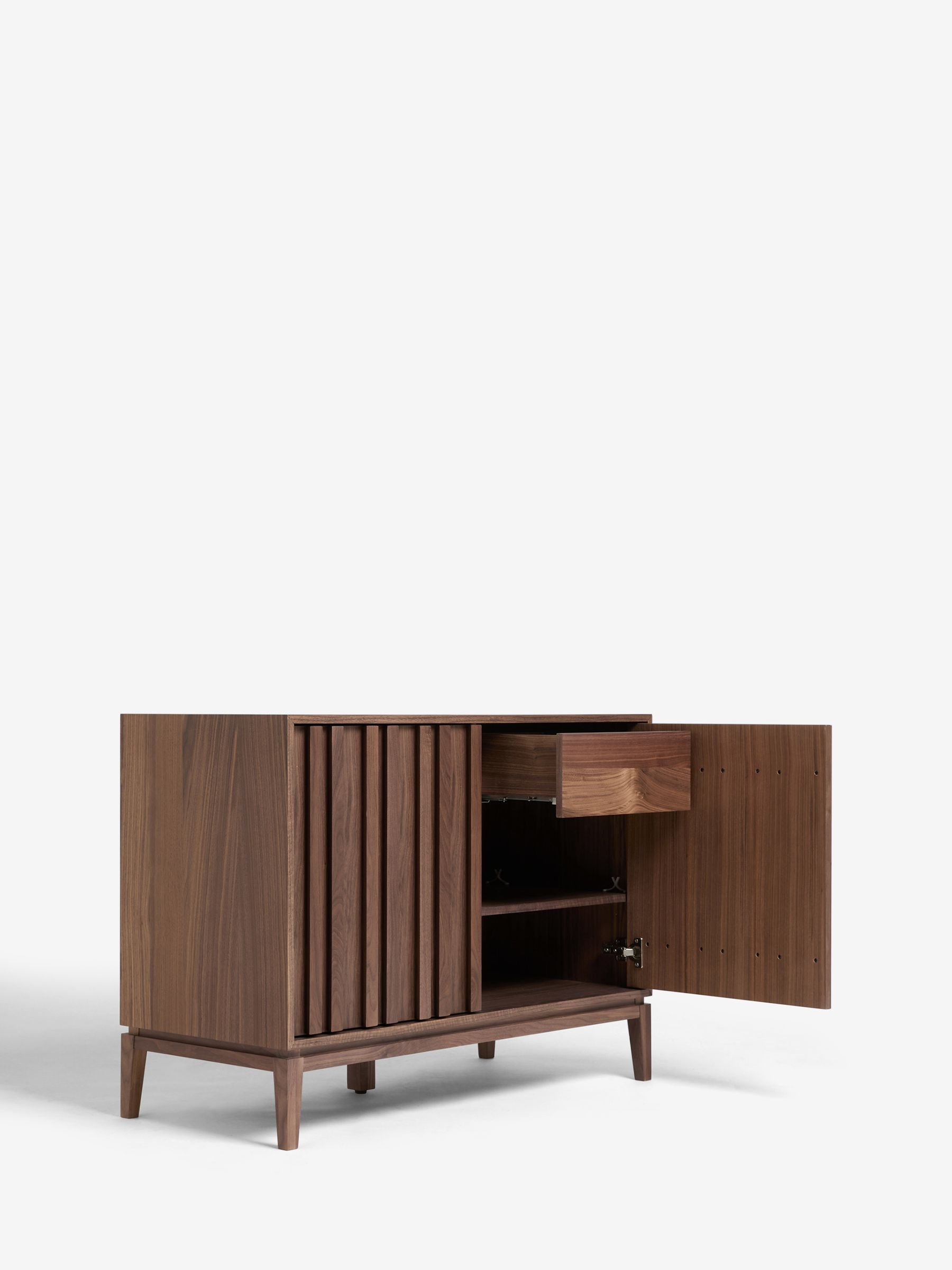 Jasper Conran London Walnut Belgrave Small Sideboard - Image 10 of 12