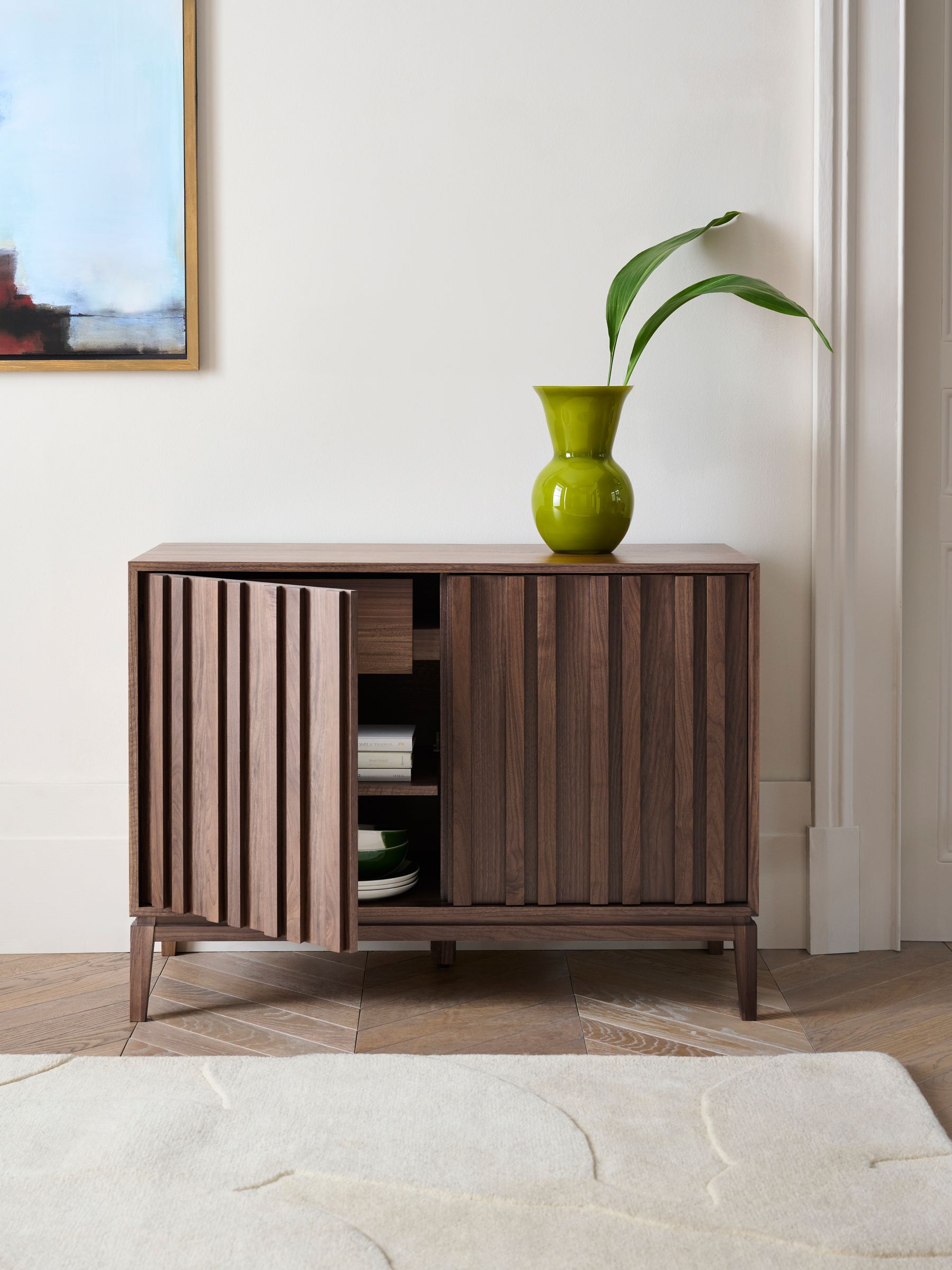 Jasper Conran London Walnut Belgrave Small Sideboard - Image 2 of 12