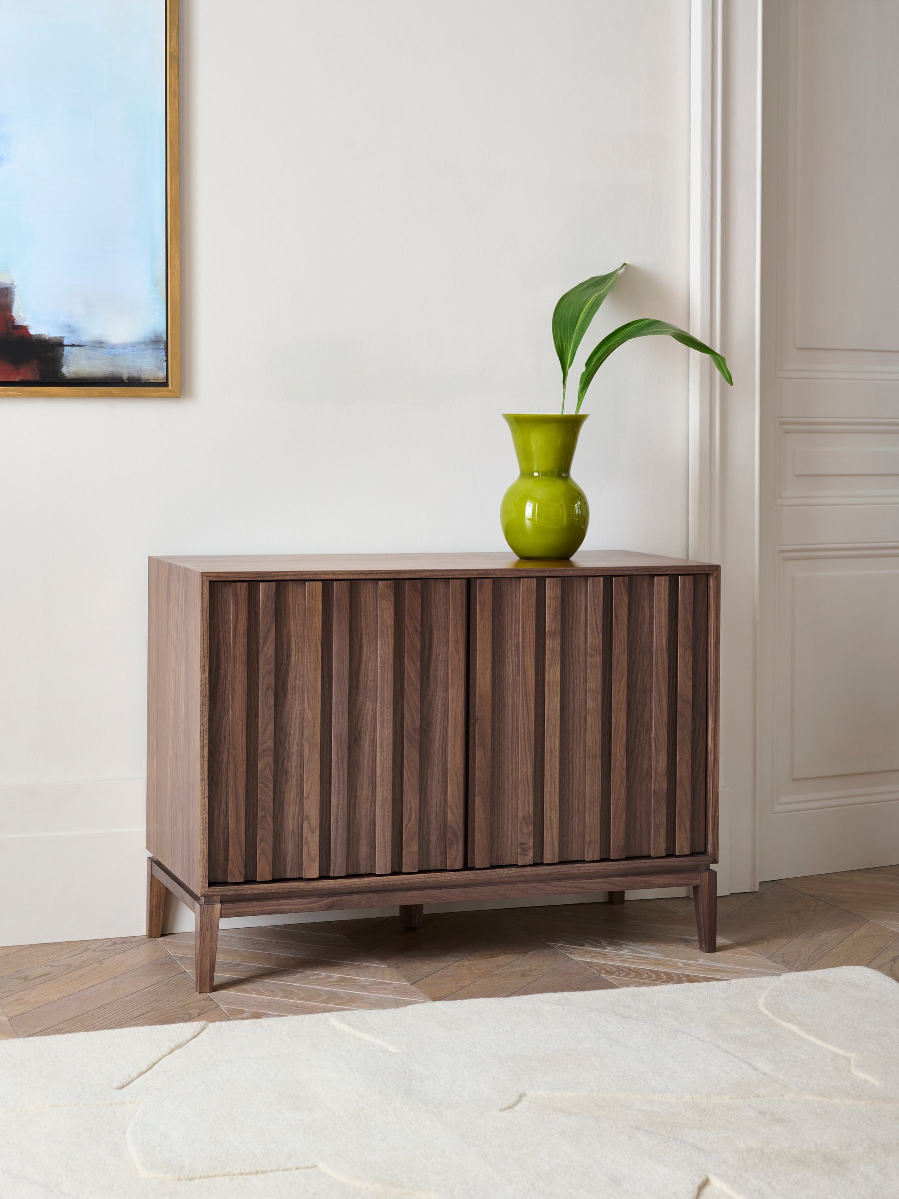 Jasper Conran London Walnut Belgrave Small Sideboard - Image 3 of 12