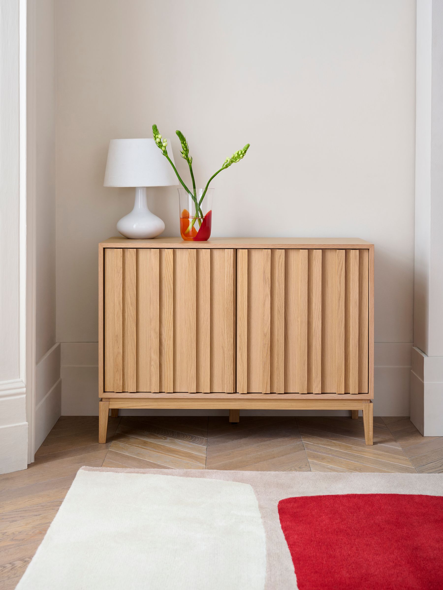 Jasper Conran London Oak Belgrave Small Sideboard - Image 1 of 12