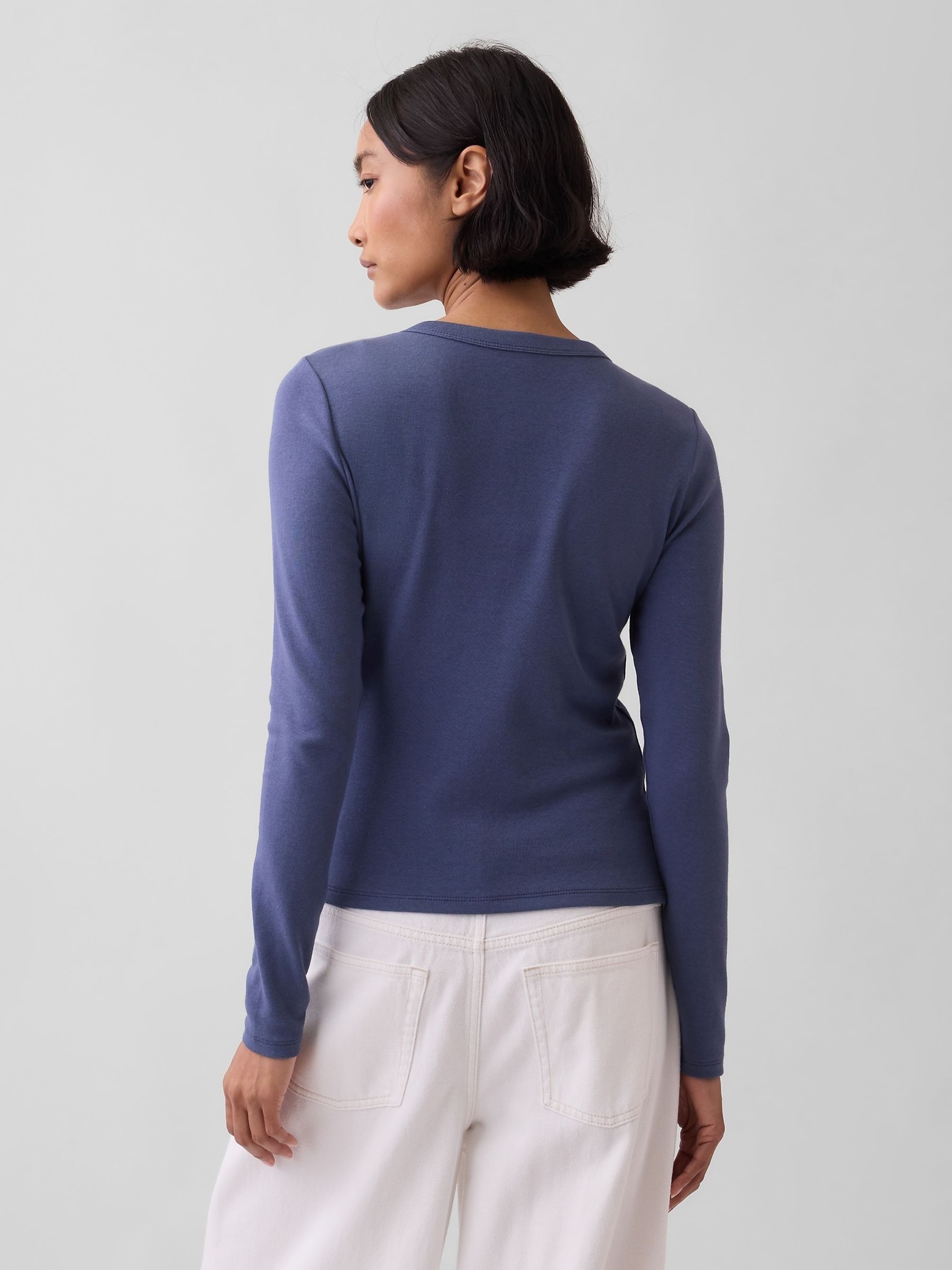 Blue Modern Crew Neck Cardigan - Image 2 of 3