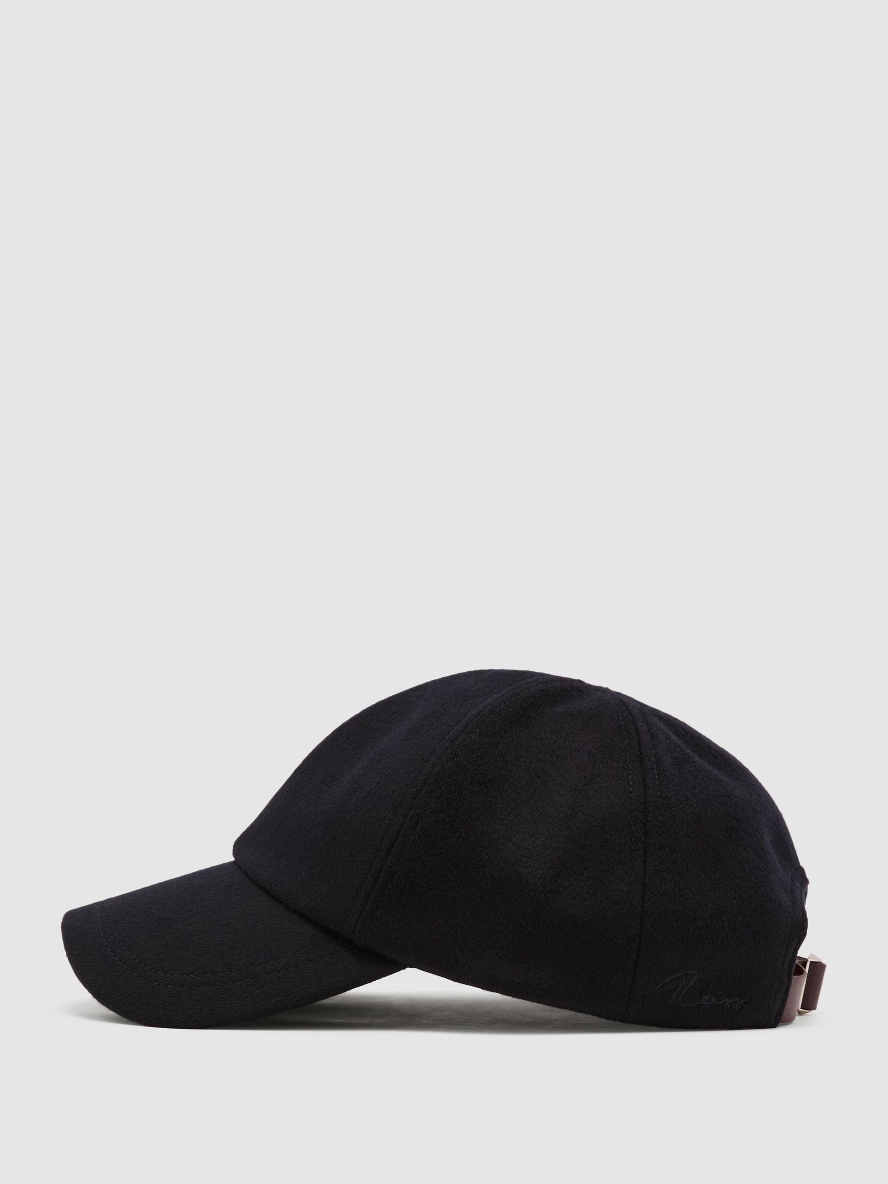 Uld-Blend flannel Kasket i marineblå - Billede 3 af 6