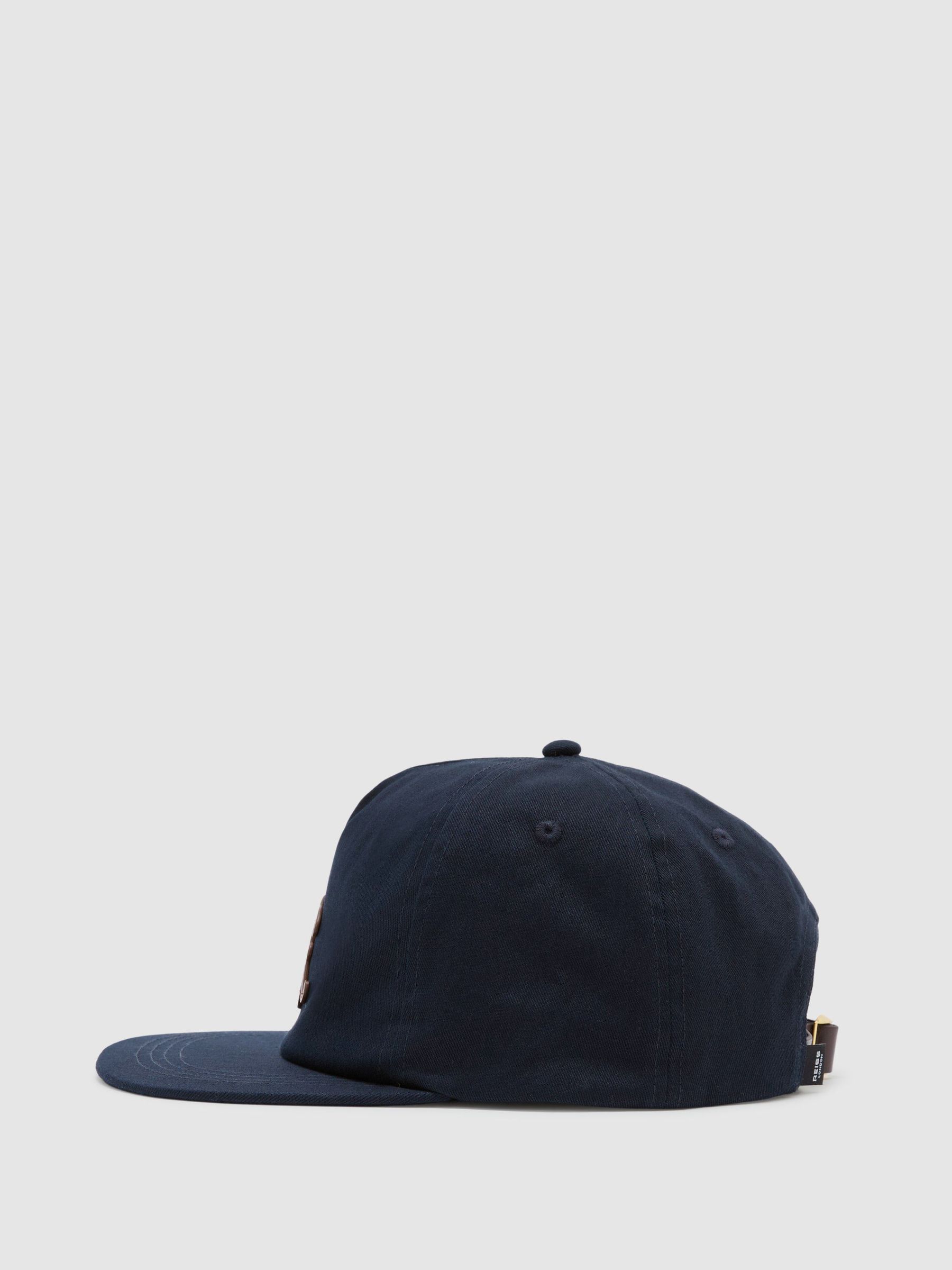 Monogram Cotton Trucker Cap in Navy - Image 2 of 4