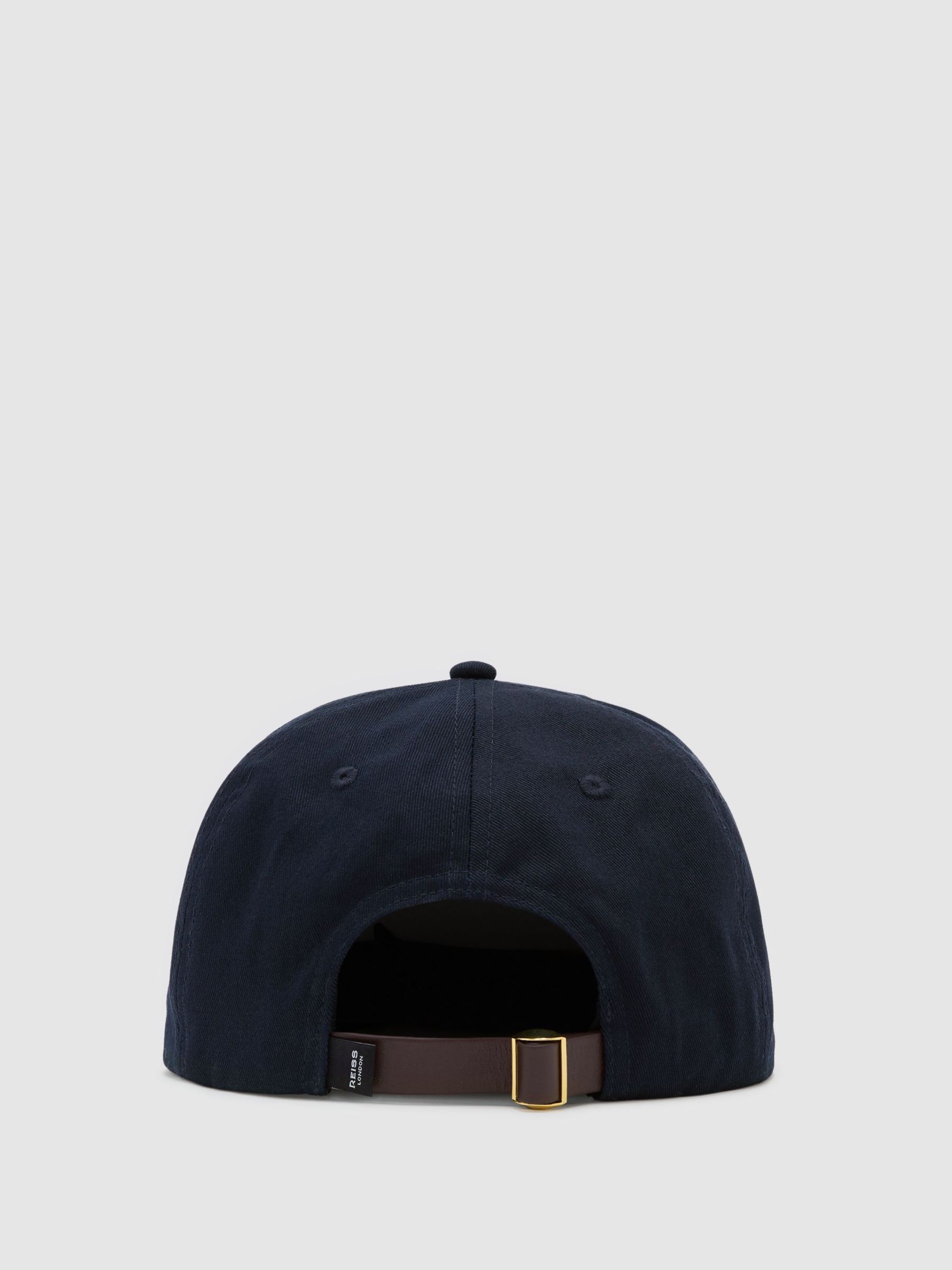 Monogram Cotton Trucker Cap in Navy - Image 3 of 4