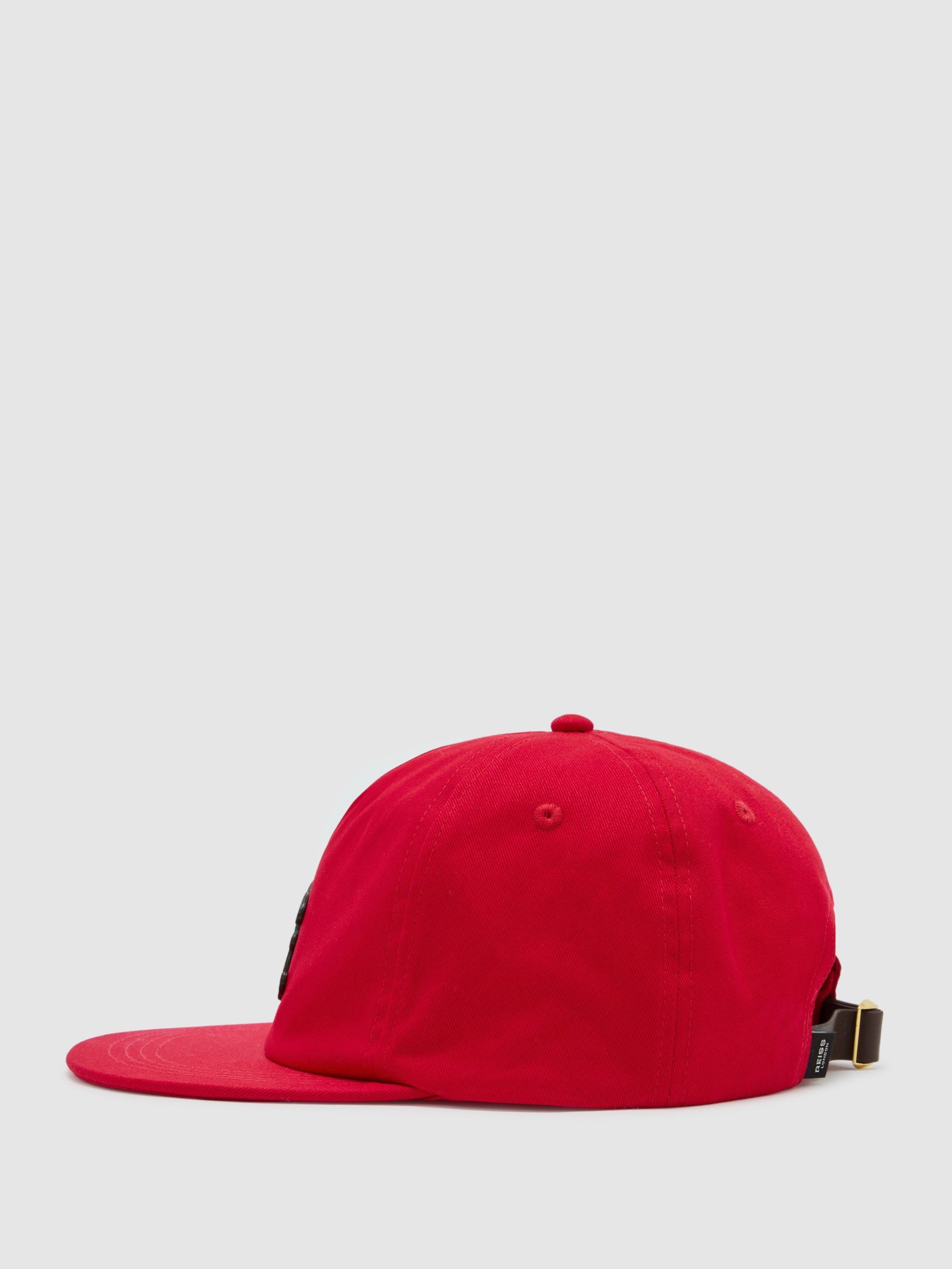 Monogram Cotton Trucker Cap in Red - Image 3 of 5