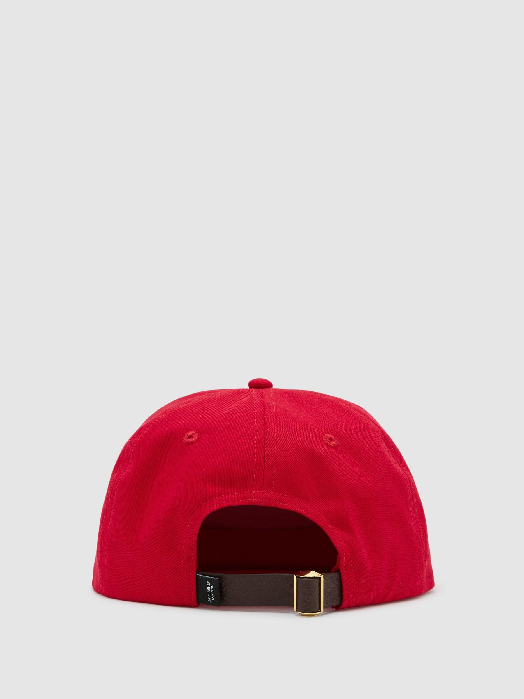Monogram Cotton Trucker Cap in Red - Image 4 of 5