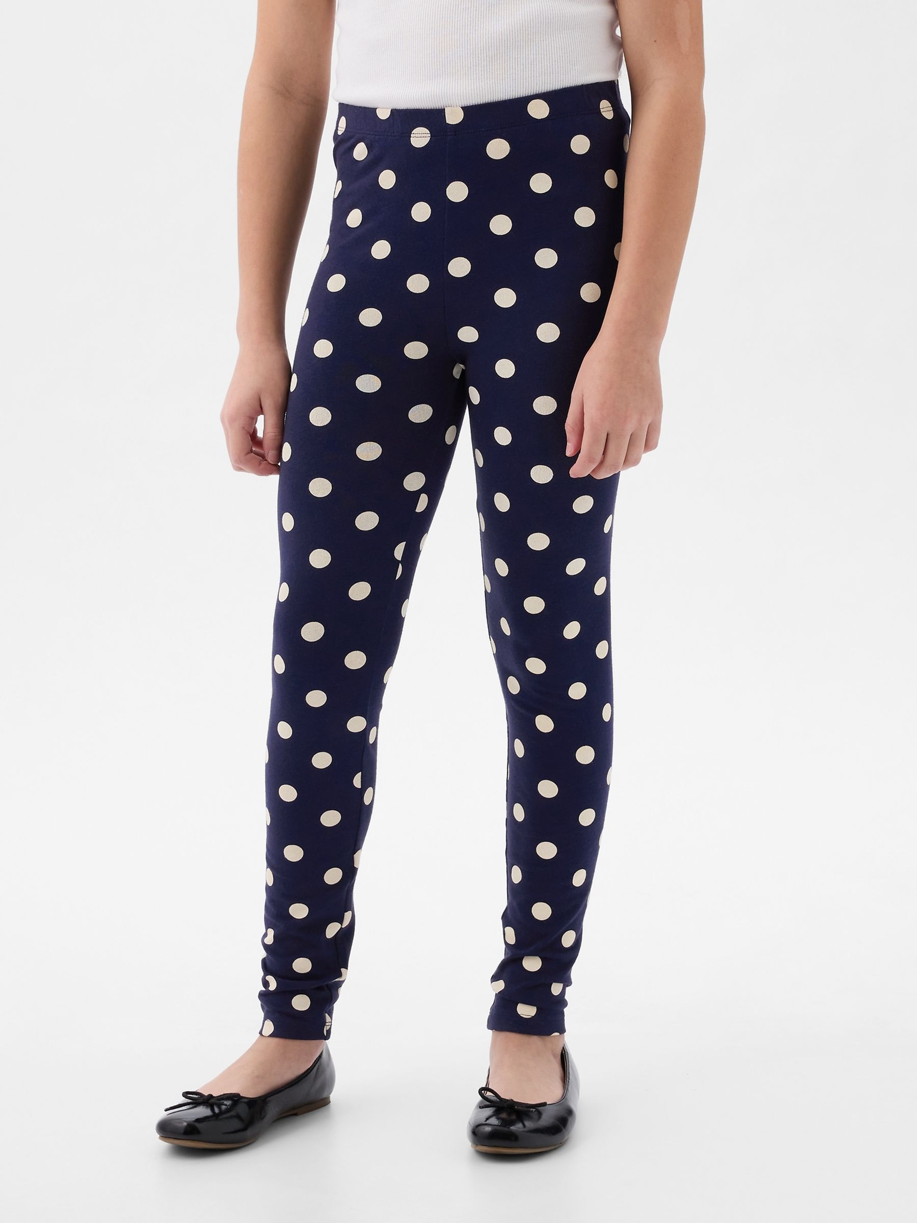 Navy Blue Print Leggings (4-13yrs) - Image 1 of 5