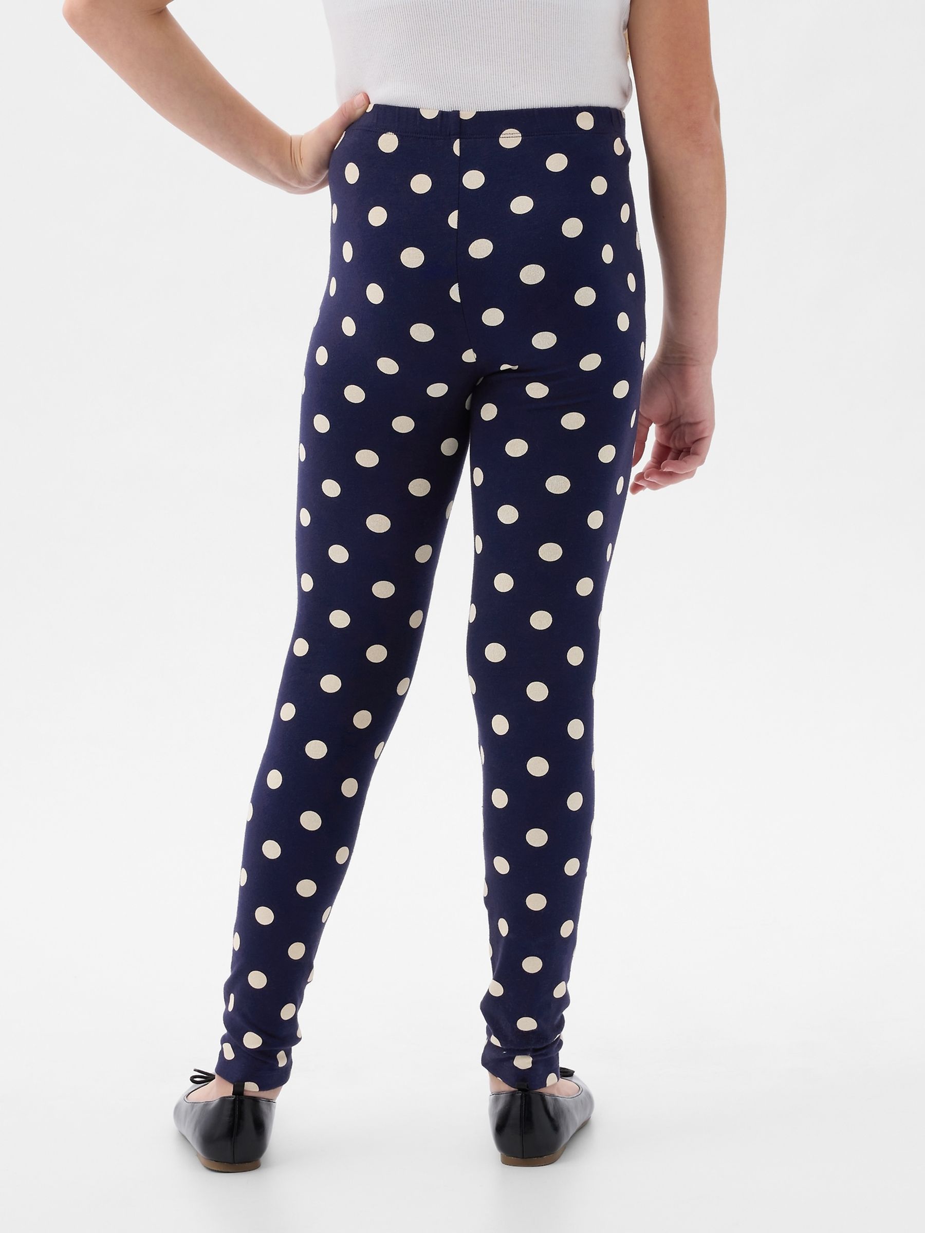 Navy Blue Print Leggings (4-13yrs) - Image 2 of 5