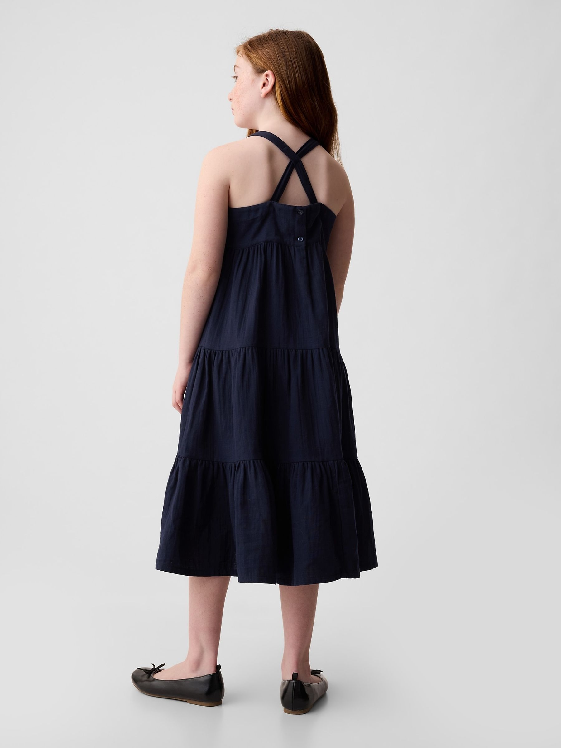 Blue Print Midi Dress (4-13yrs) - Image 2 of 3