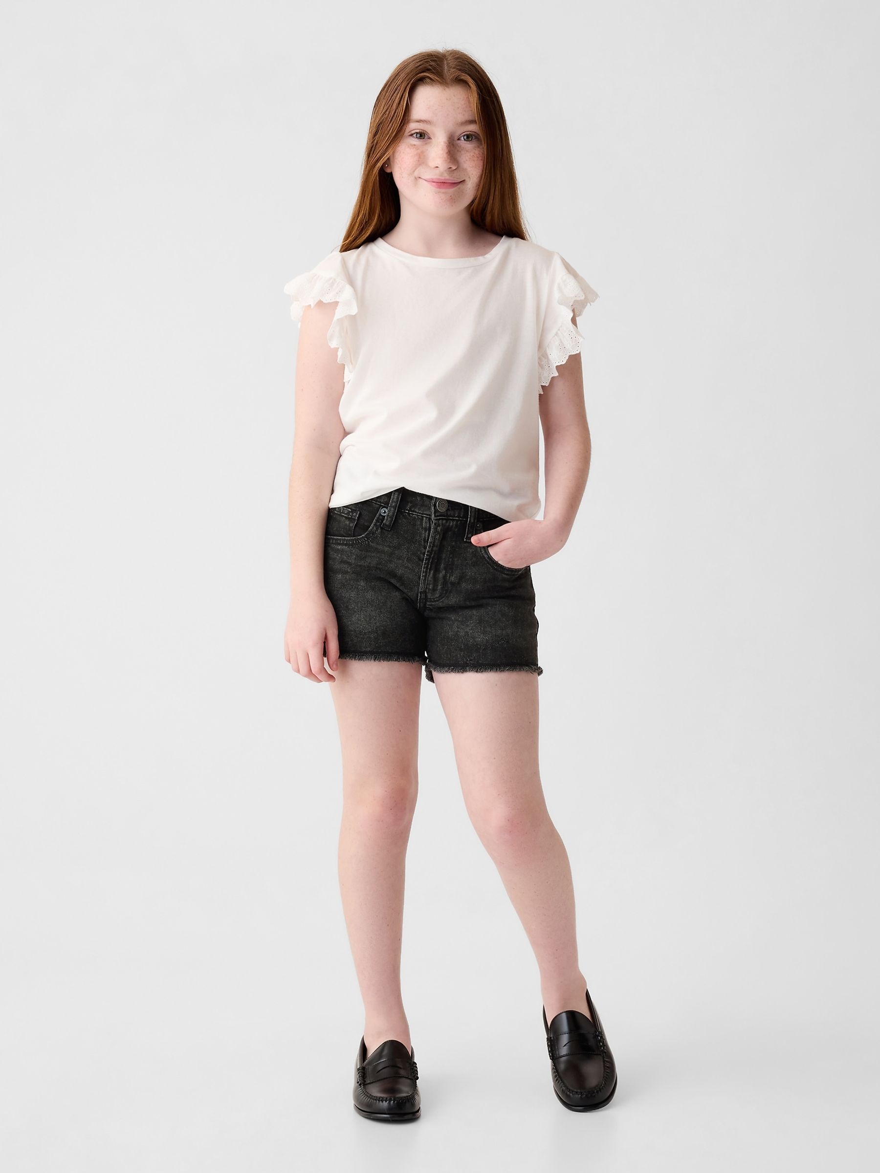 Black Low Rise Stride Shorts (6-13yrs) - Image 3 of 3