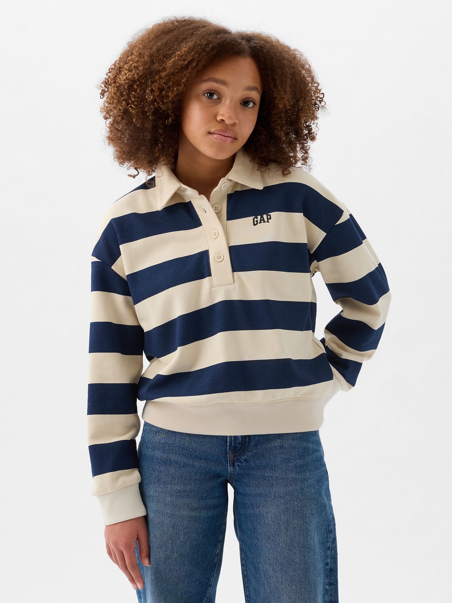 Blue Logo Polo Sweatshirt (4-13yrs) - Image 1 of 3