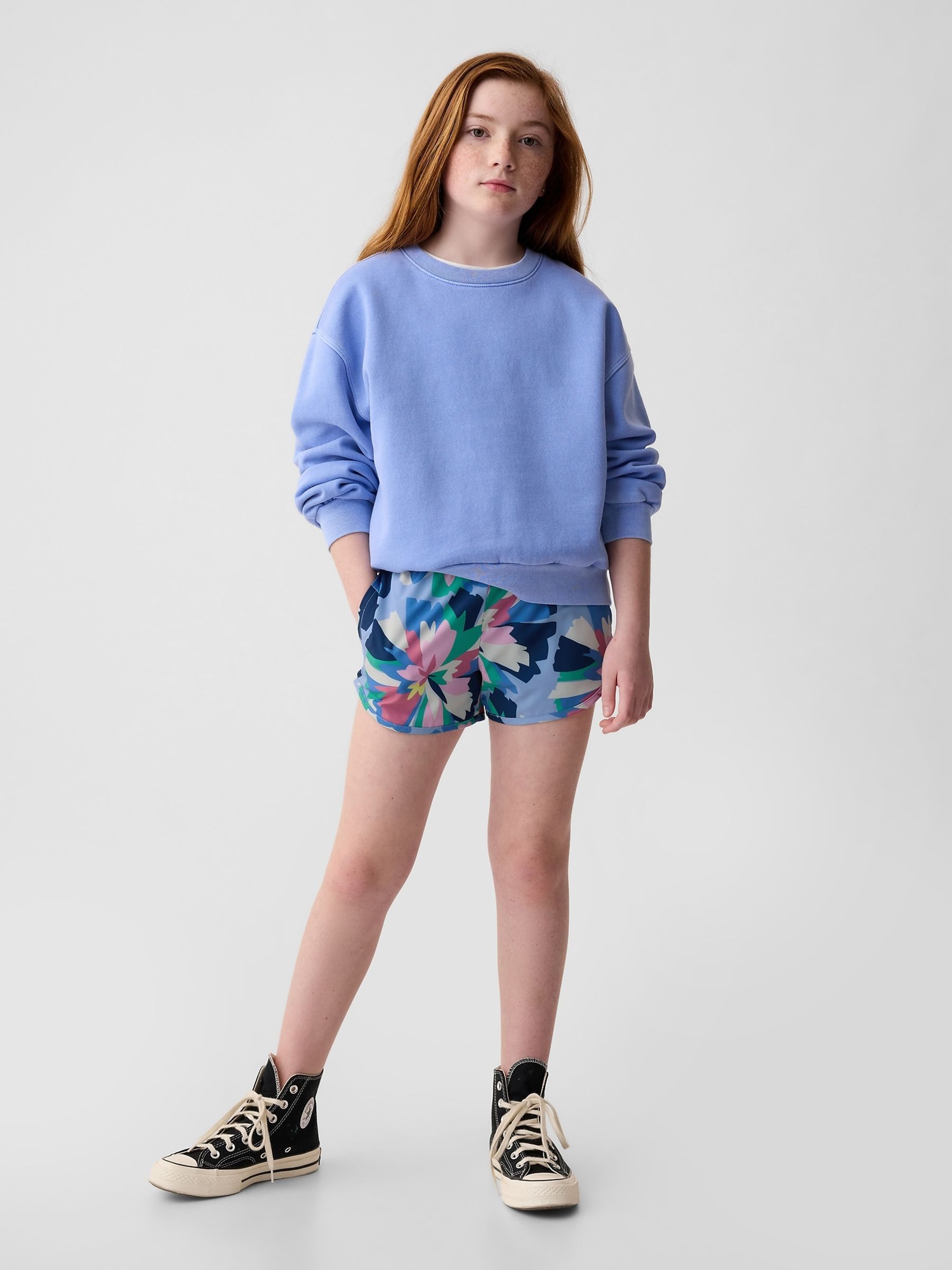 Blue Lined Running Shorts (4-13yrs) - Image 3 of 4