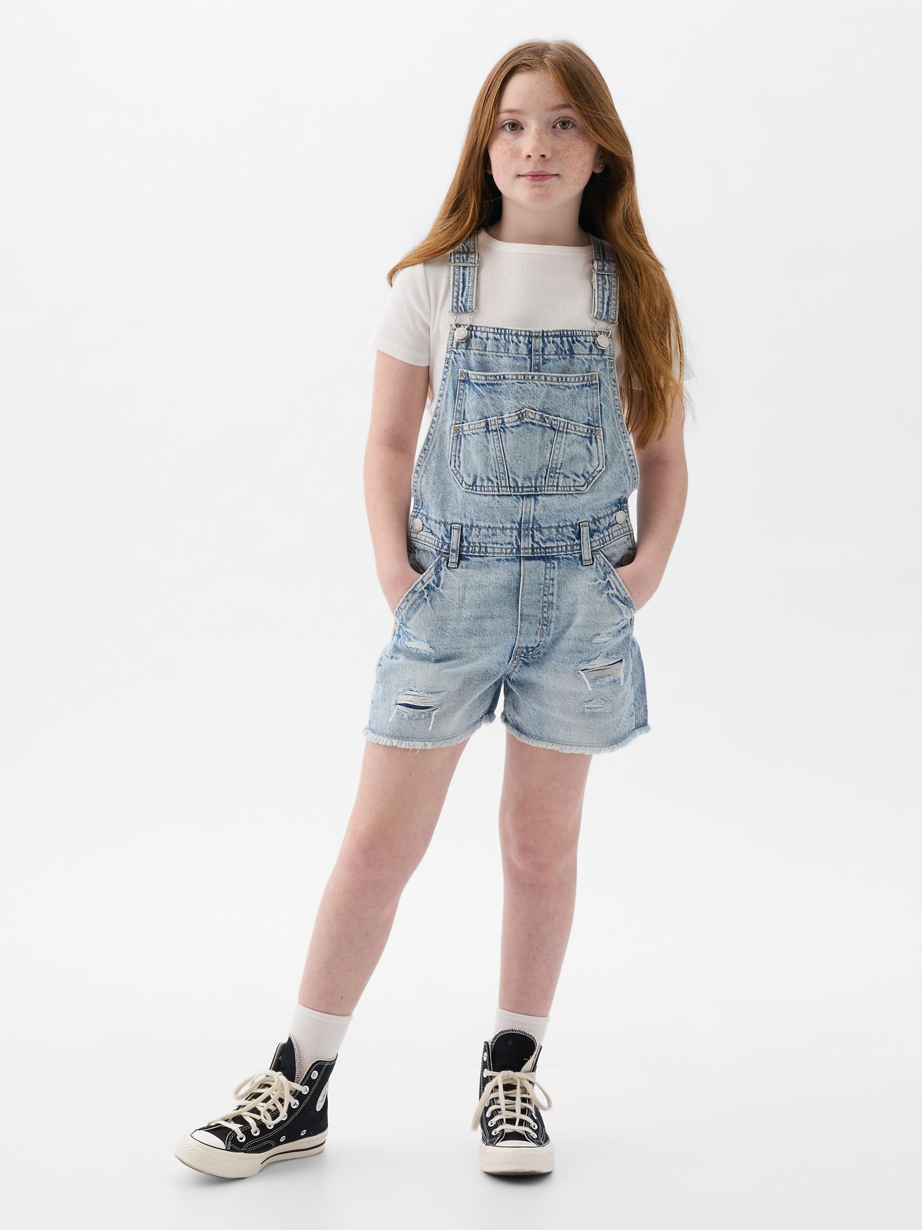 Blue Denim Dungarees (6-13yrs) - Image 1 of 2