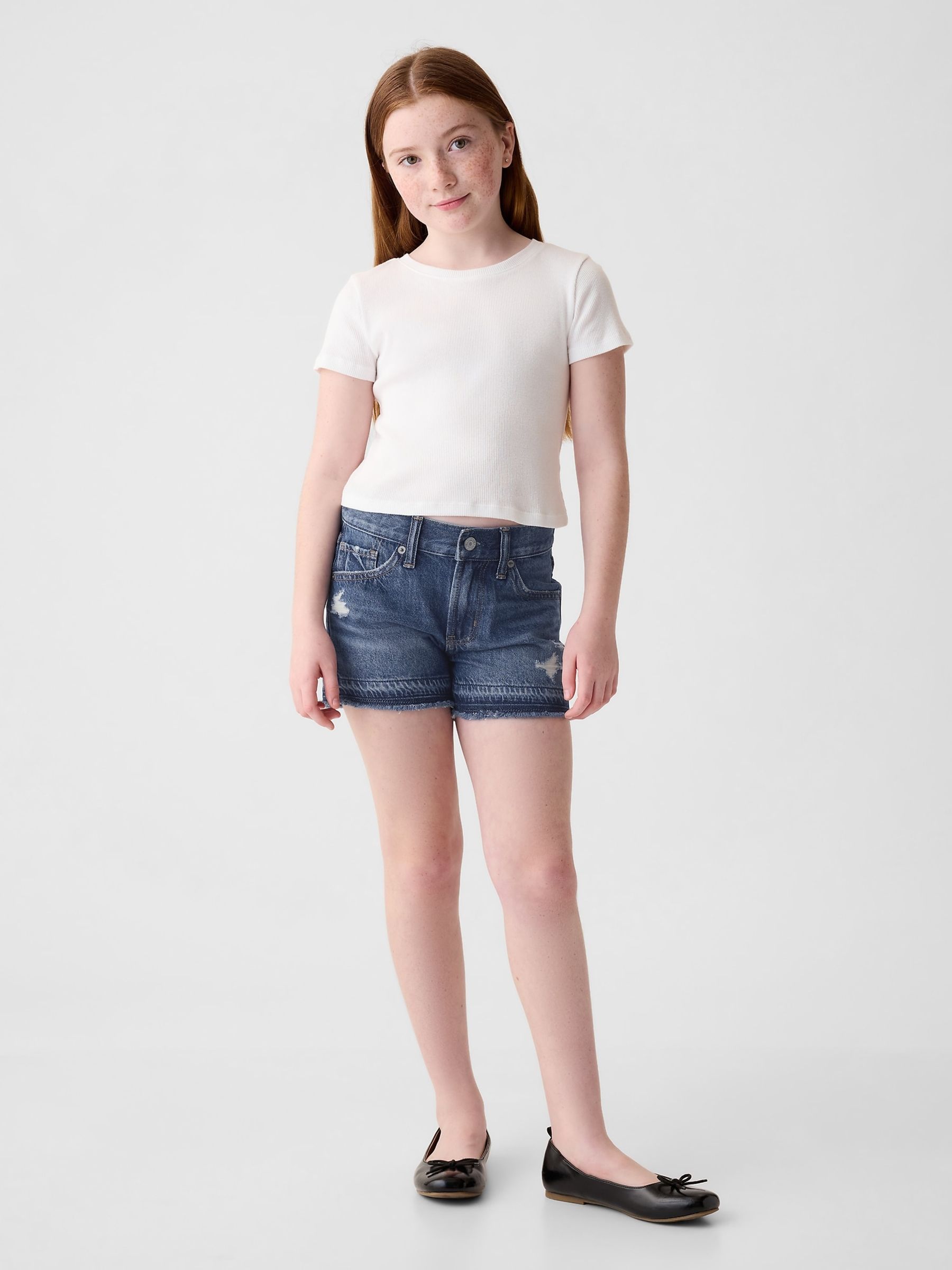 Blue Low Rise Stride Shorts (6-13yrs) - Image 3 of 4