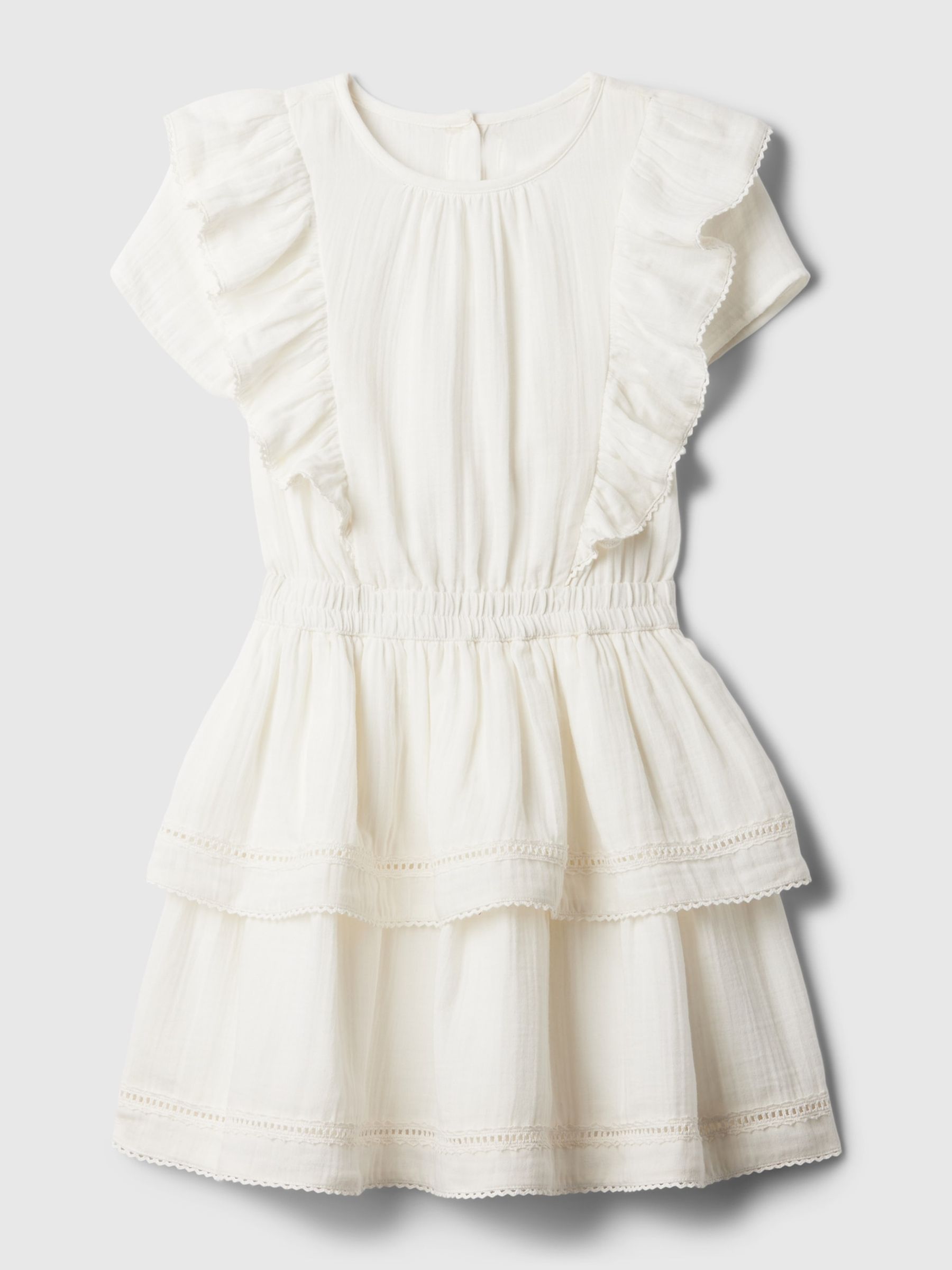 White Ruffle Dress (4-13yrs) - Image 3 of 3