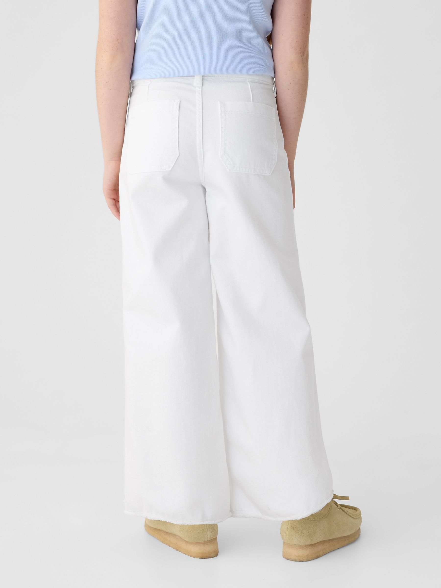 White Wide-Leg Ankle Jeans (6yrs-13yrs) - Image 2 of 6