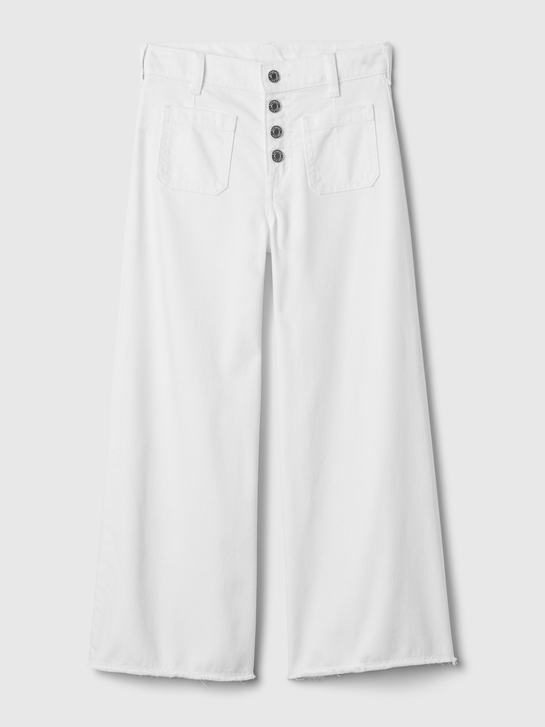 White Wide-Leg Ankle Jeans (6yrs-13yrs) - Image 5 of 6