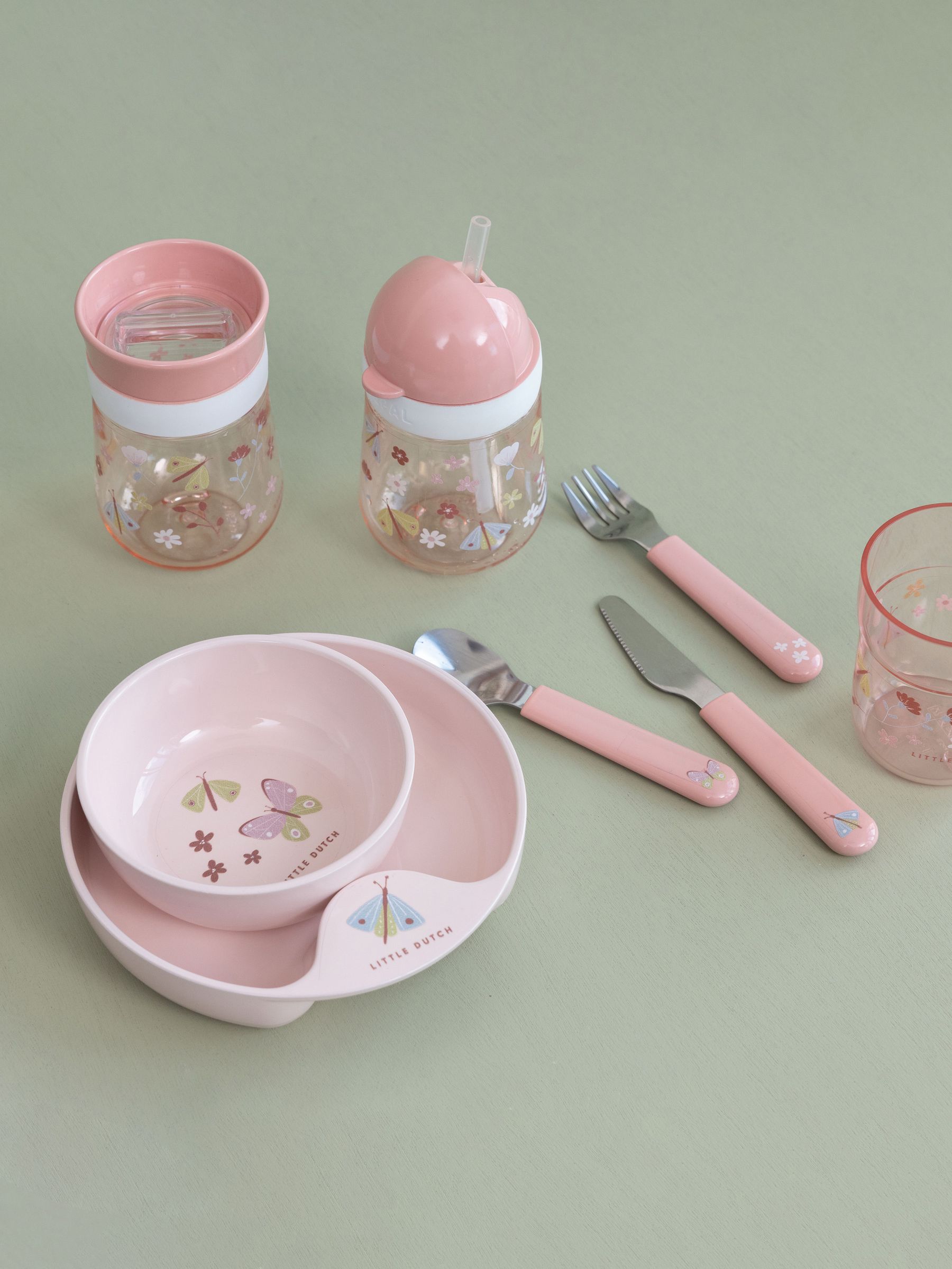 Little Dutch Non Spill Sippy Cup 200ml  Flowers and Butterflies - Image 2 of 3