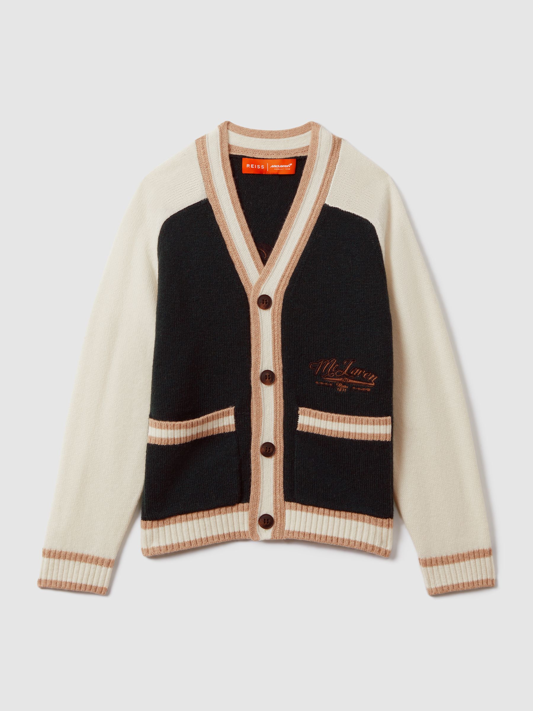 Senior McLaren F1 Wool Cashmere Cardigan in Green - Image 2 of 9