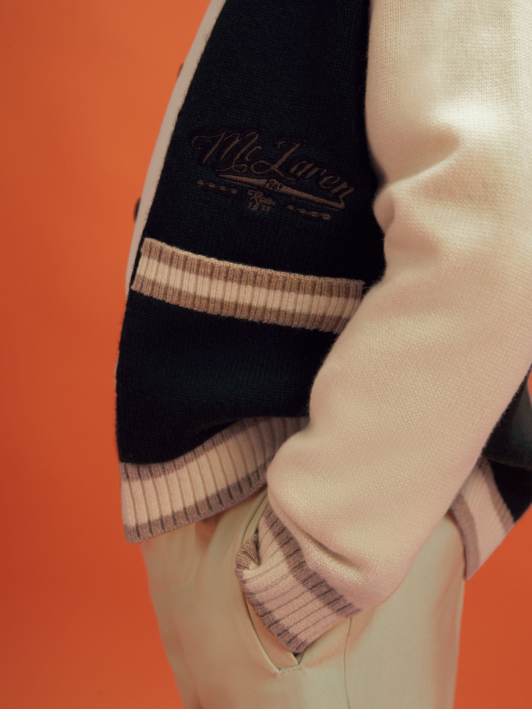 Senior McLaren F1 Wool Cashmere Cardigan in Green - Image 4 of 9