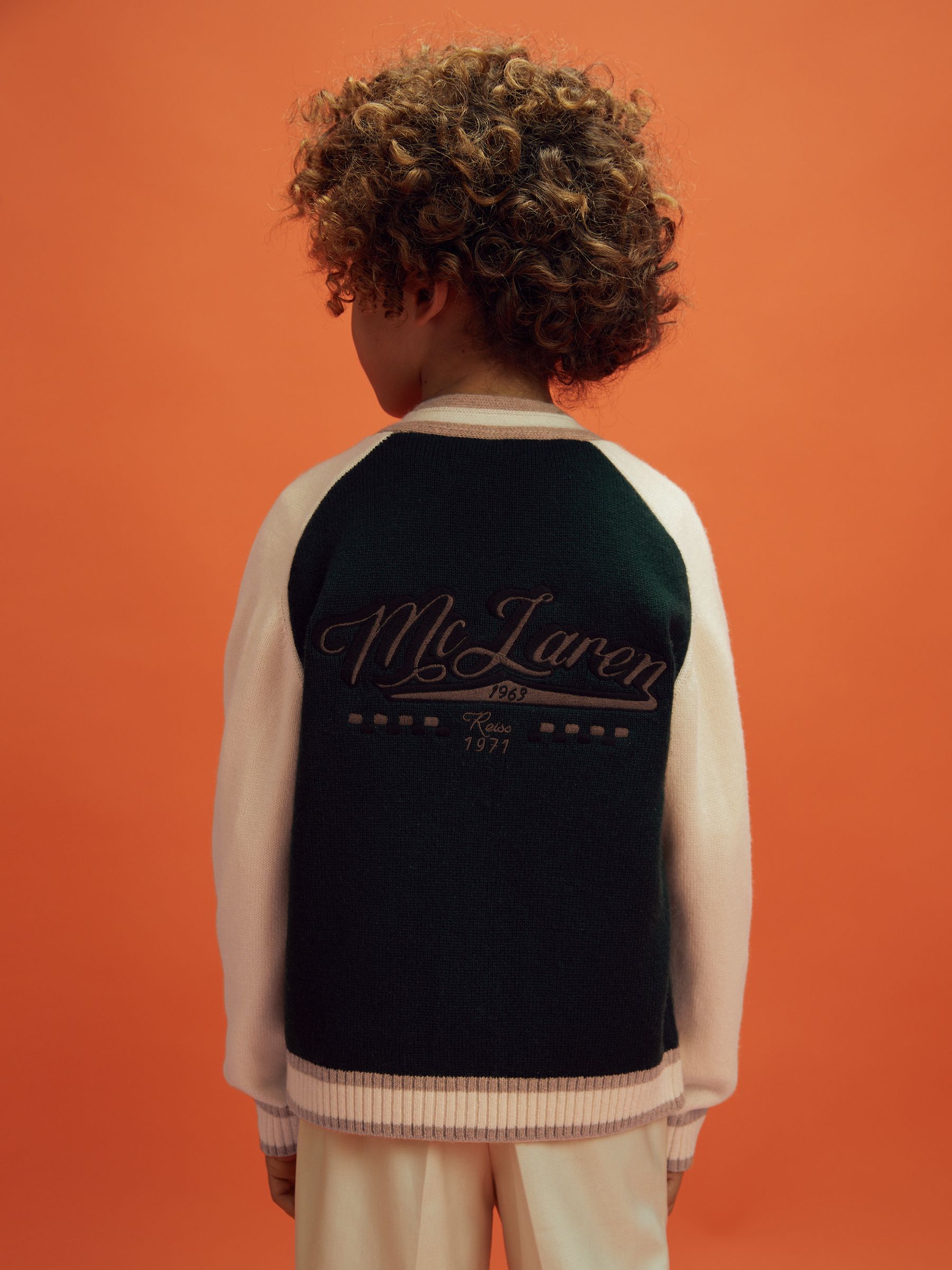 Senior McLaren F1 Wool Cashmere Cardigan in Green - Image 5 of 9