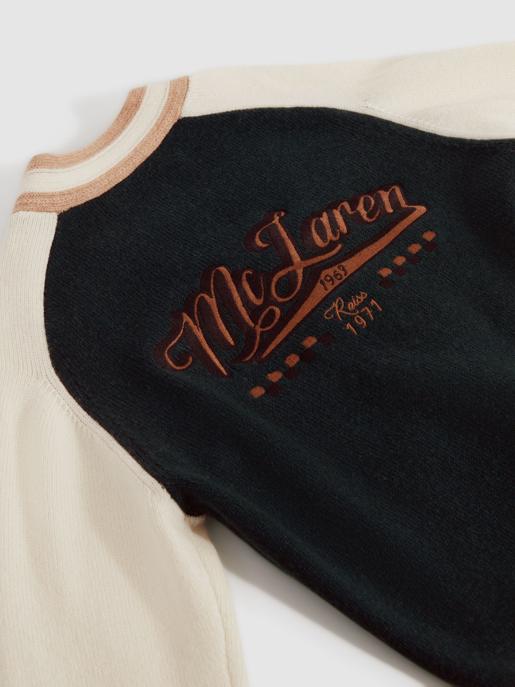Senior McLaren F1 Wool Cashmere Cardigan in Green - Image 7 of 9