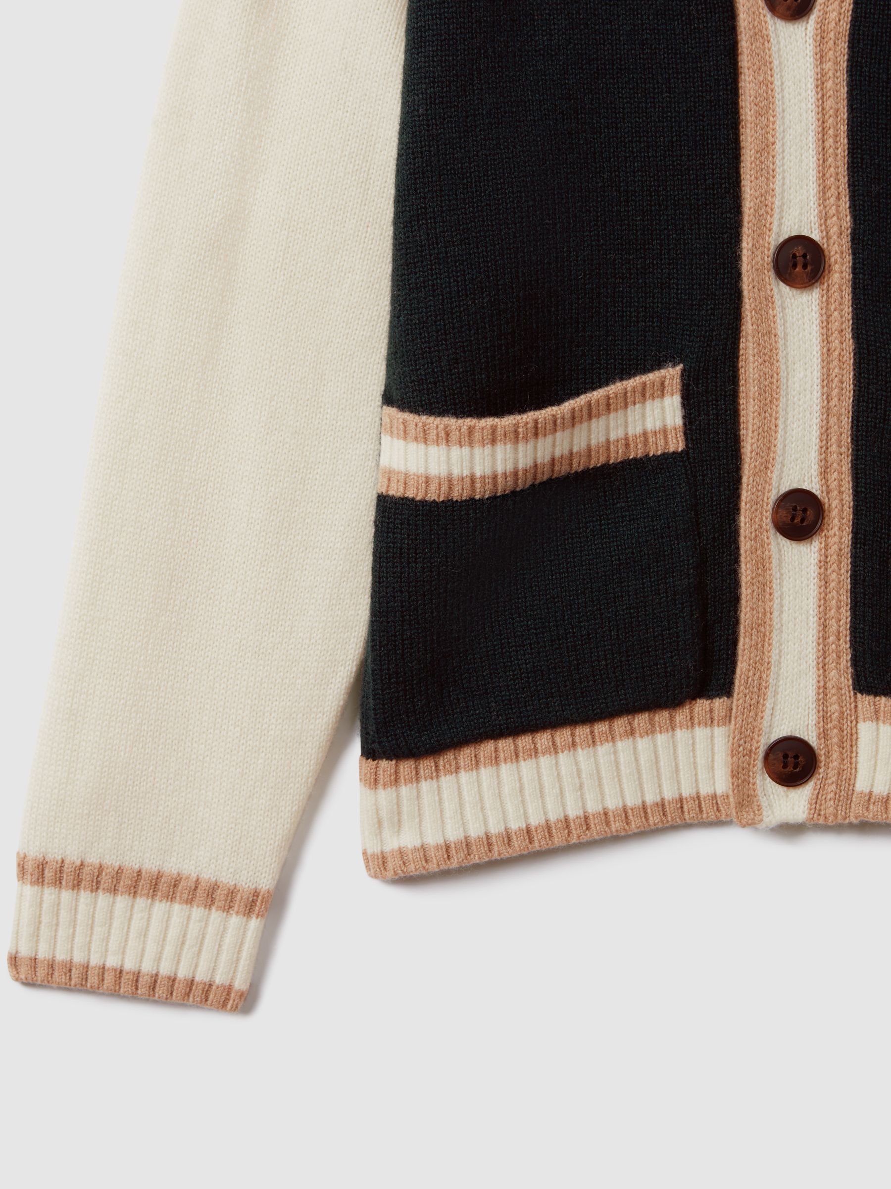Senior McLaren F1 Wool Cashmere Cardigan in Green - Image 8 of 9